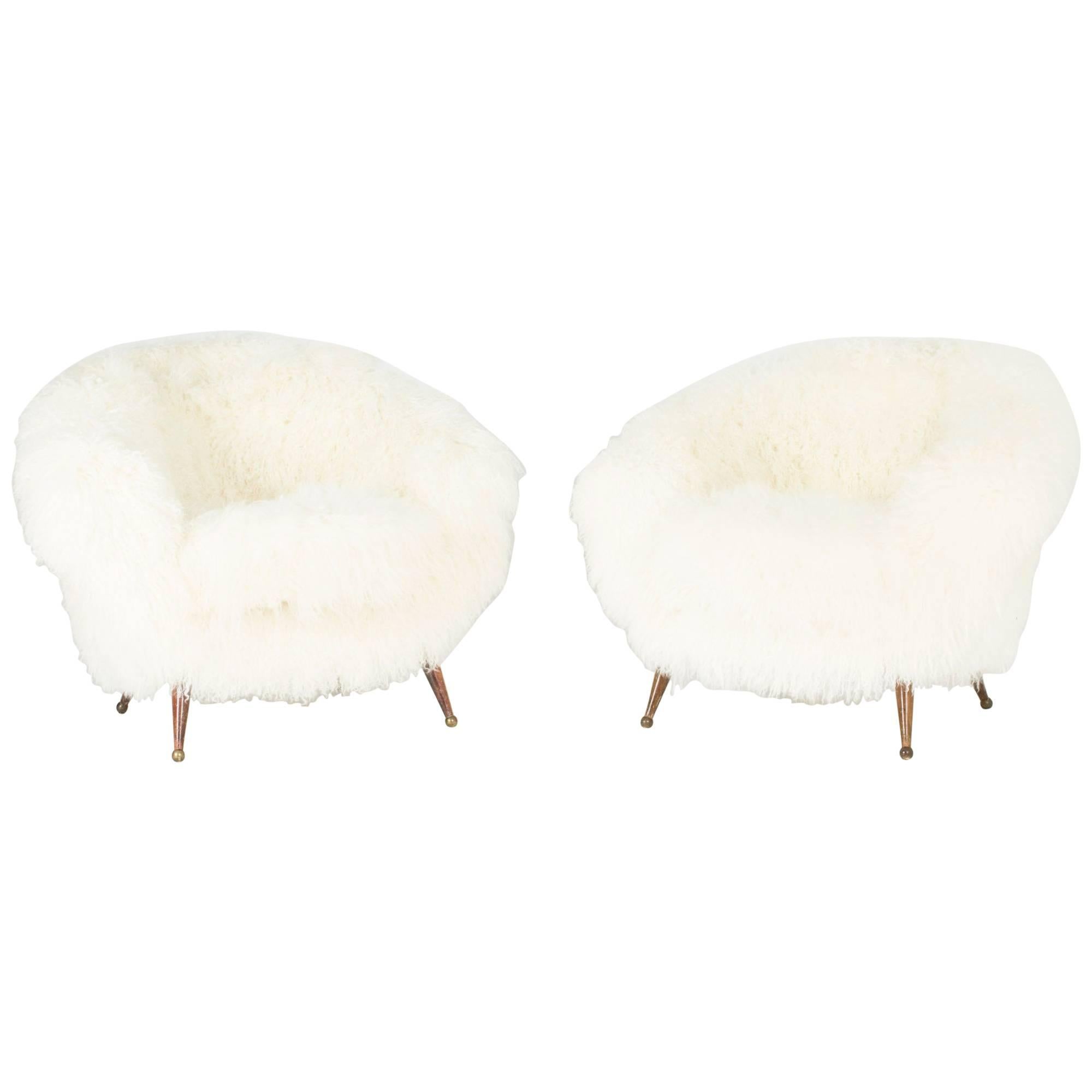 Pair of "Tellus" Lounge Chairs by Folke Jansson