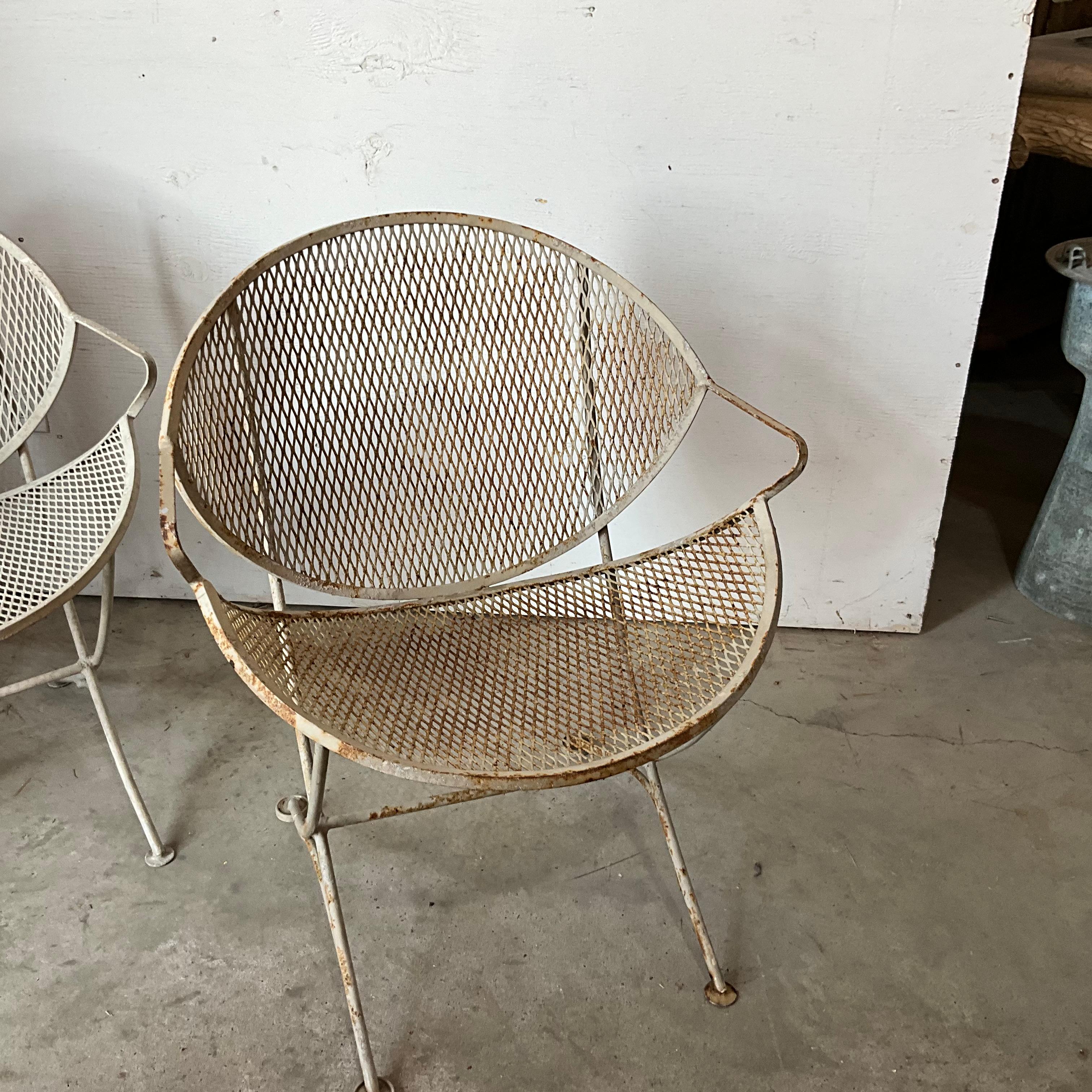 Pair of Tempestini for Salterini “Orange Slice” Chairs, Original Finish, Mid-Cen For Sale 3