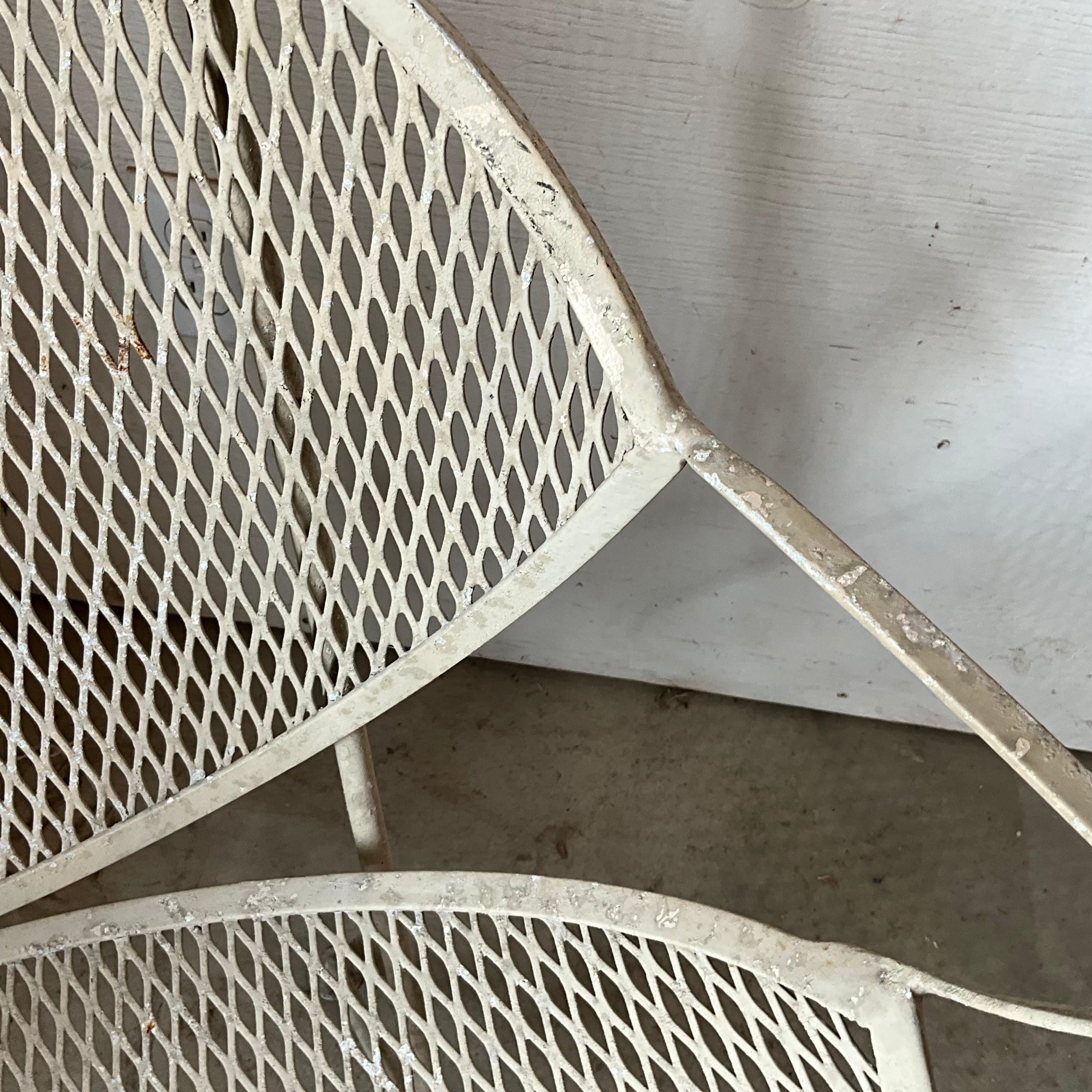 Iron Pair of Tempestini for Salterini “Orange Slice” Chairs, Original Finish, Mid-Cen For Sale