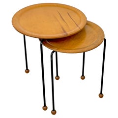 Vintage Pair of "Tempo" Nesting Tables by Tony Paul