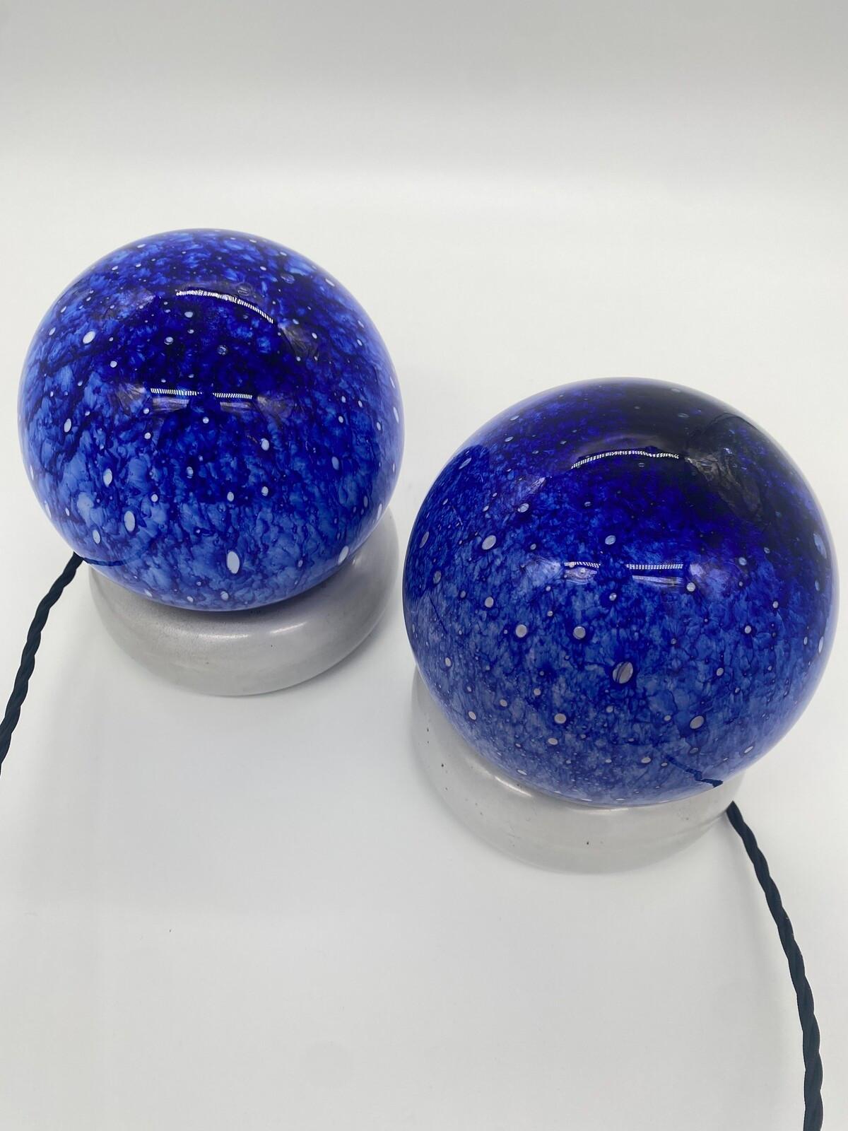 Paire de lampes de bureau Temptation en verre et céramique par Targetti Sankey, 1970 en vente 1