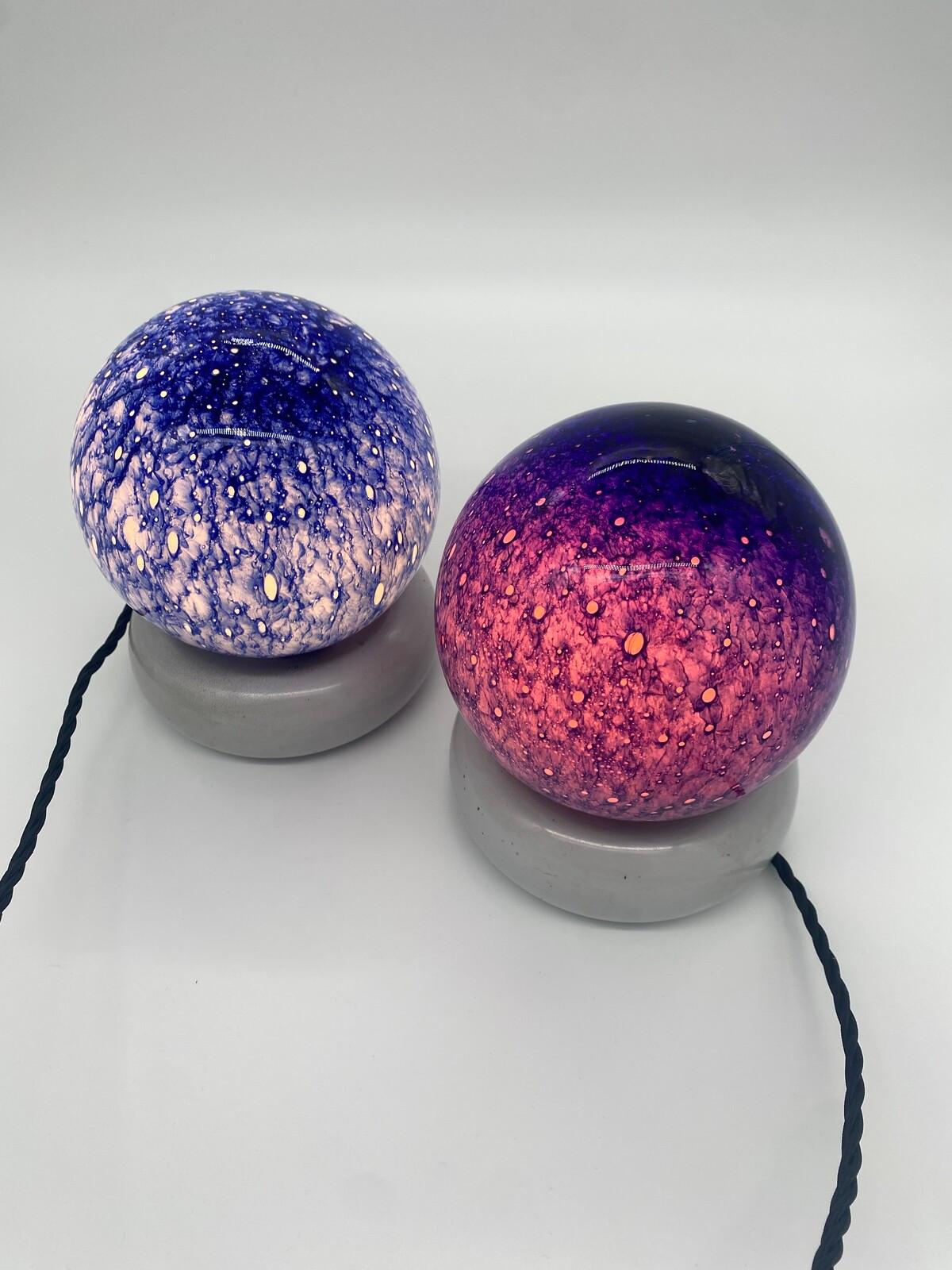 Paire de lampes de bureau Temptation en verre et céramique par Targetti Sankey, 1970 en vente 2