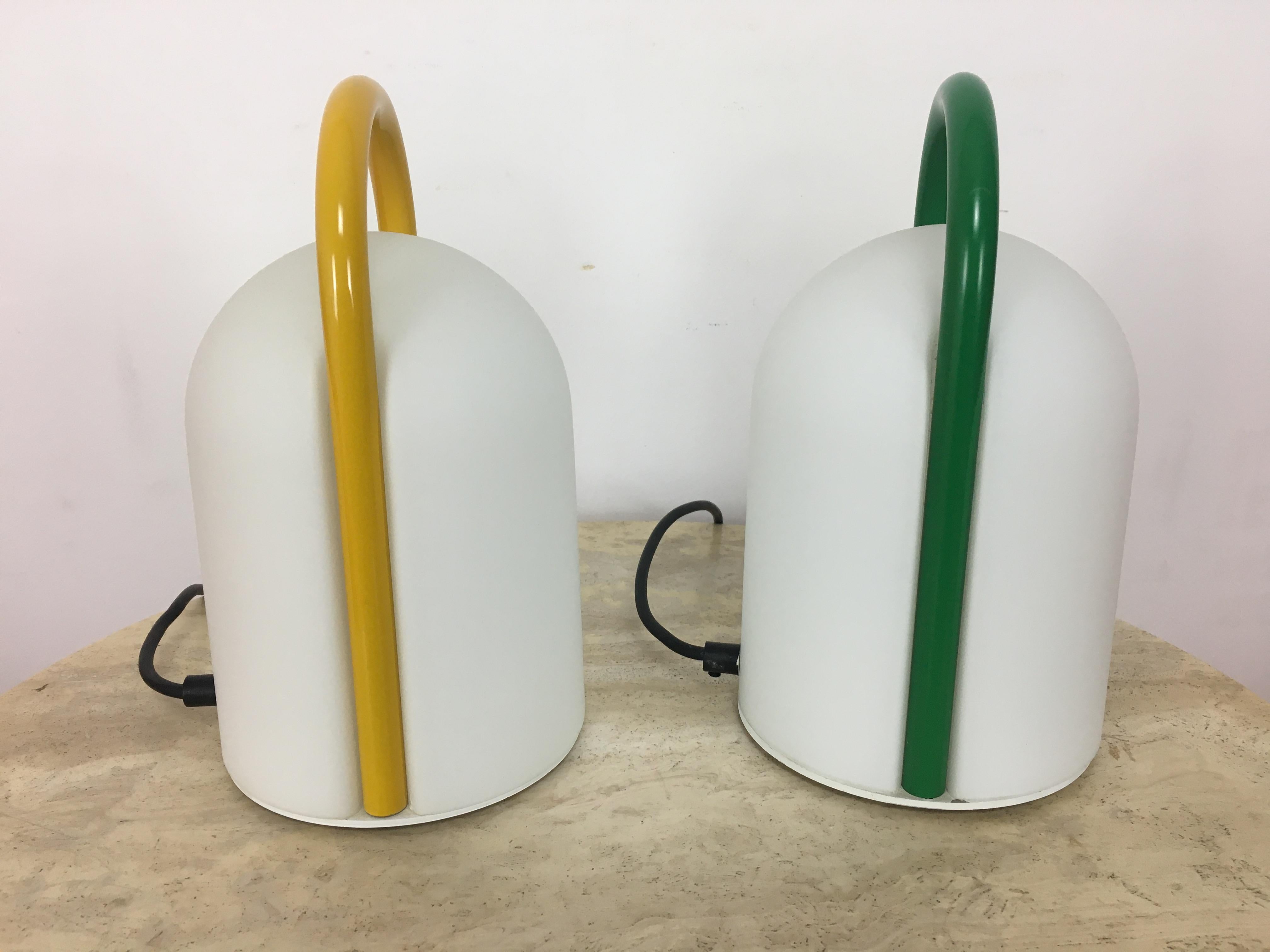 Tender-Tischlampen von Romolo Lanciani für Tronconi, Italien, 1980er Jahre, Paar (Ende des 20. Jahrhunderts) im Angebot