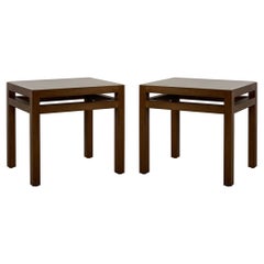 Pair of 'Tenon' Oak and Parchment End Tables by Design Frères