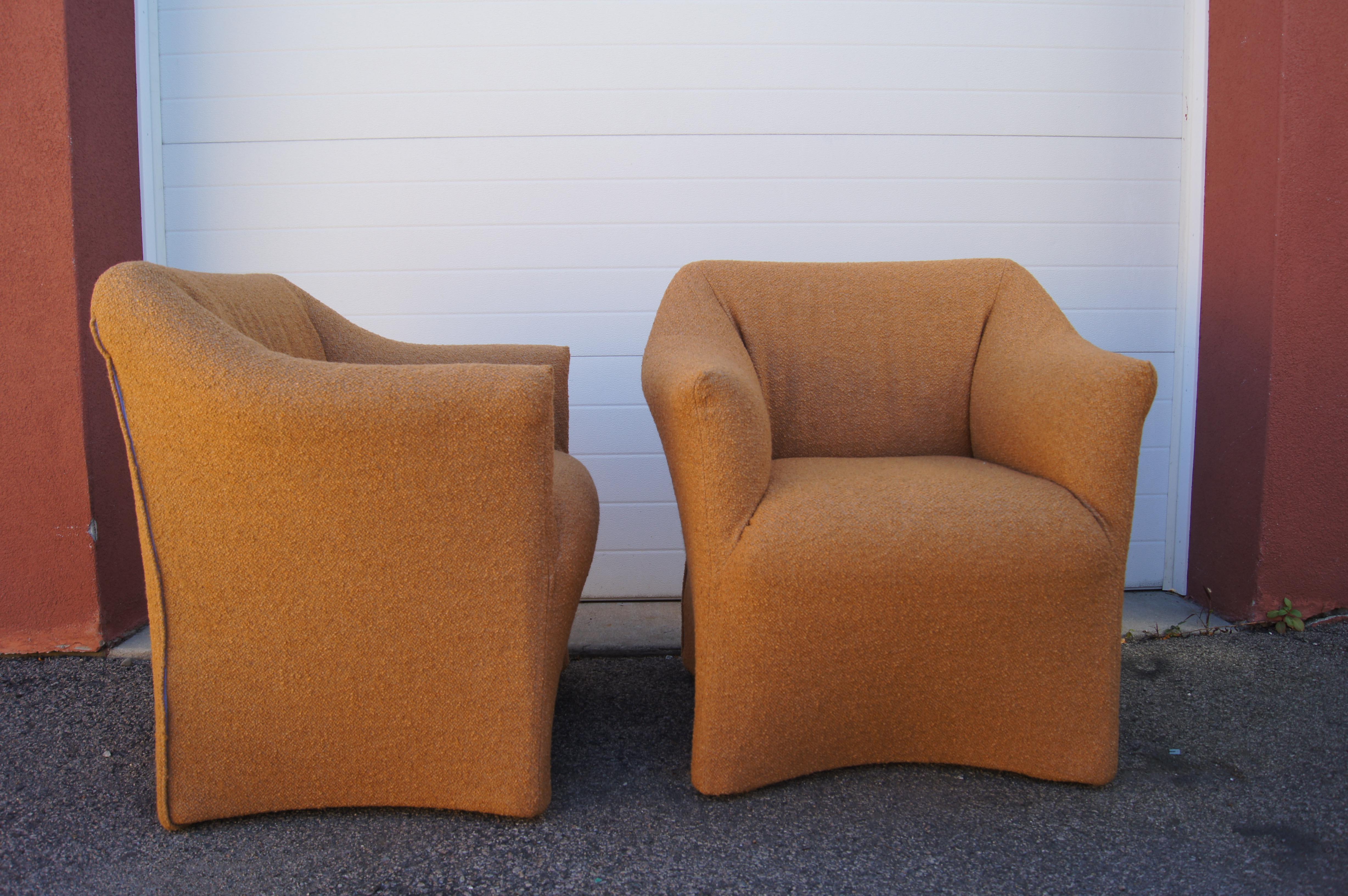 Late 20th Century Pair of Tentazione Lounge Chairs, Model 684, by Mario Bellini for Cassina