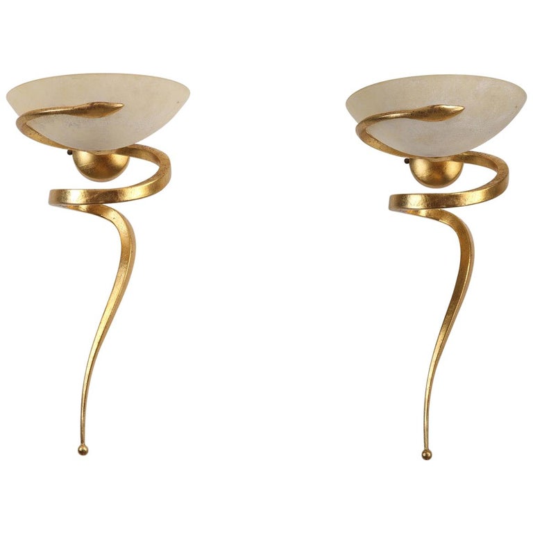 Pair of Teo Wall Sconces by Enzo Ciampalini for Lamp International