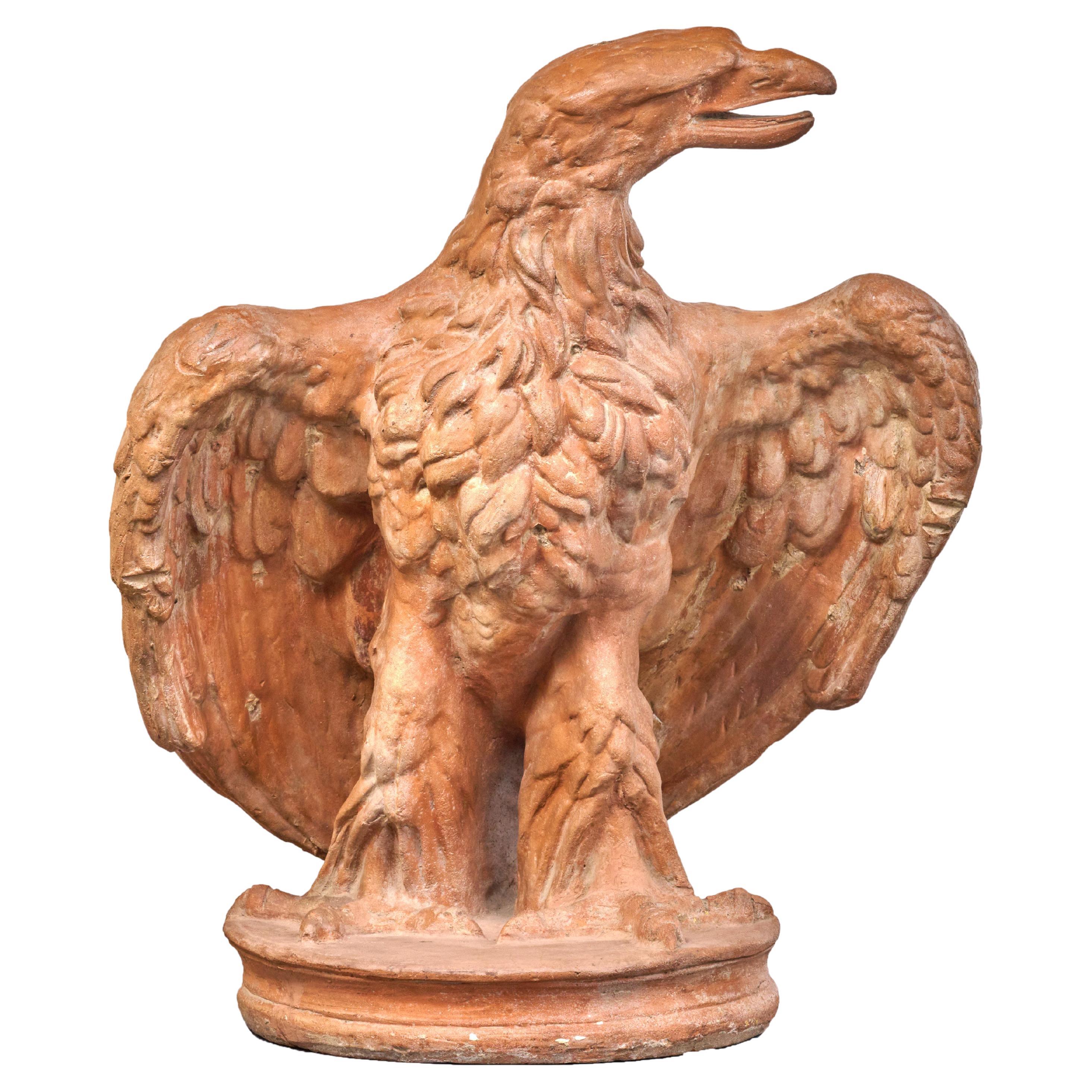 Pair of Terra dotta eagles. Fantastic quality. Great condition. 



