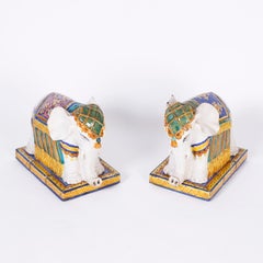 Pair of Terracotta Elephants Ornaments