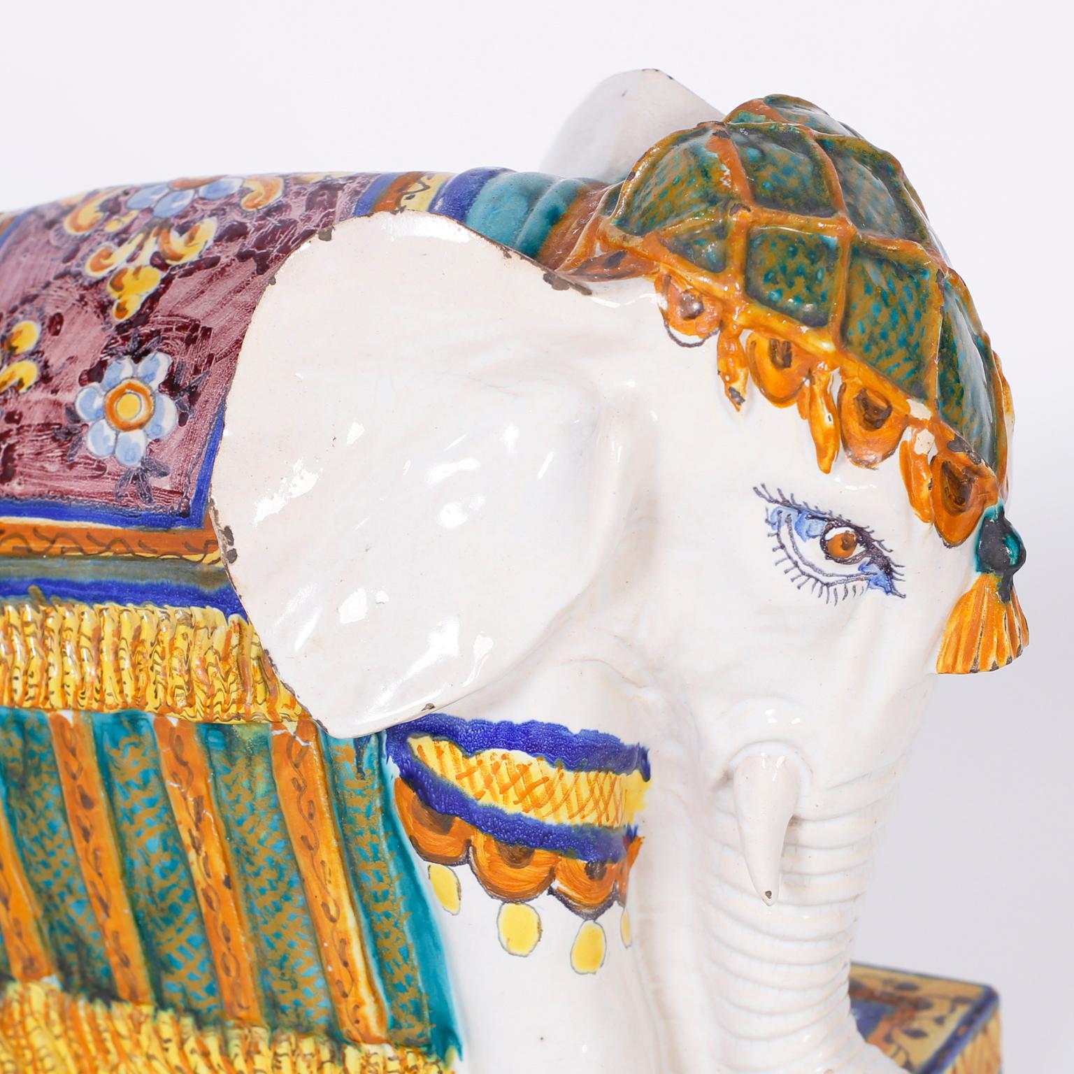 Pair of Terracotta Elephants Ornaments 2