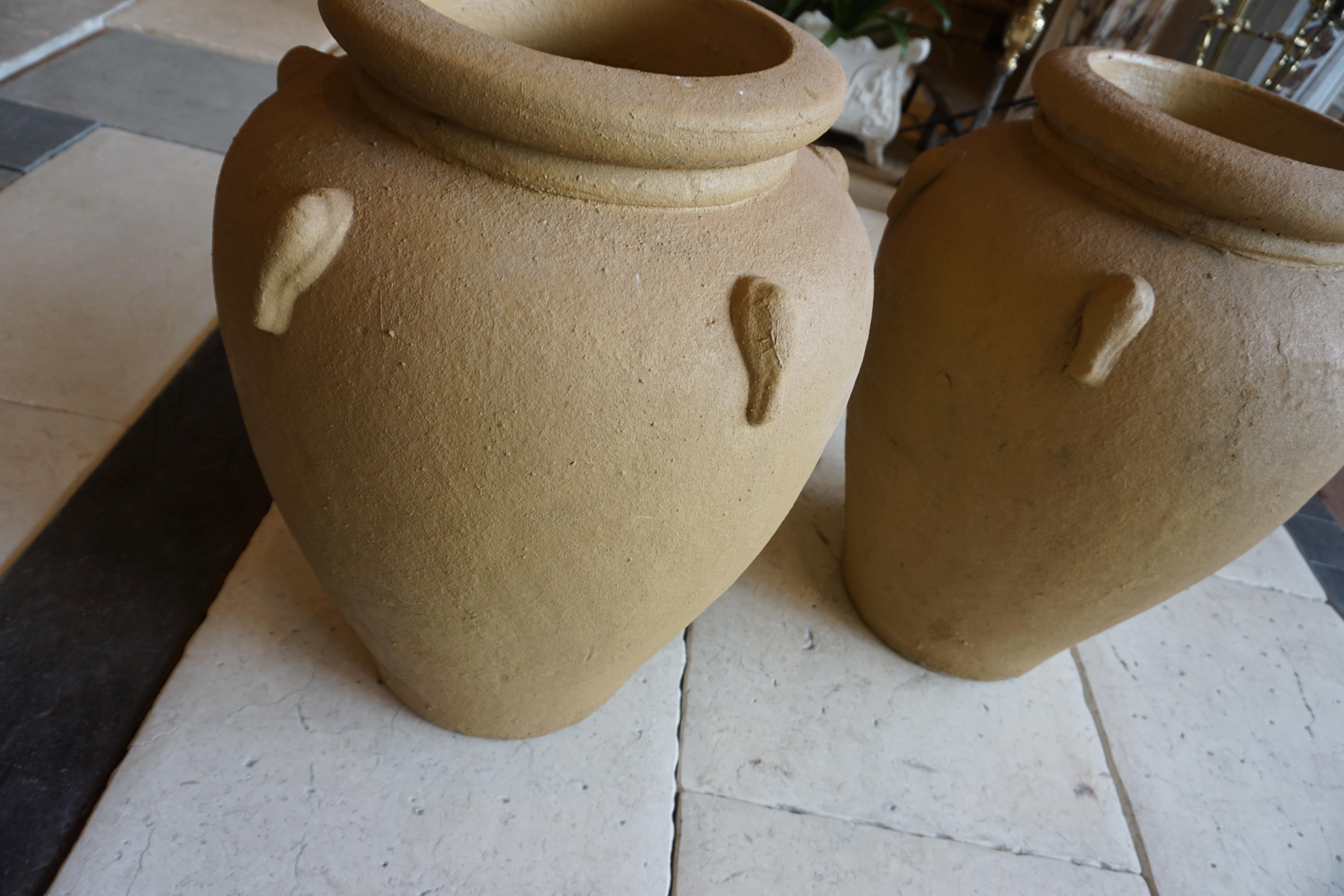 Contemporary Pair of Terracotta Planters