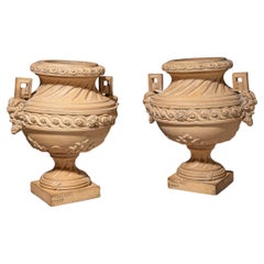 Pair of Terracotta Amphorae by Gossin, France, 19th Century