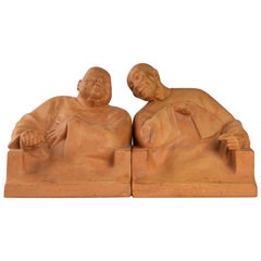 Pair of Terracotta Bookends