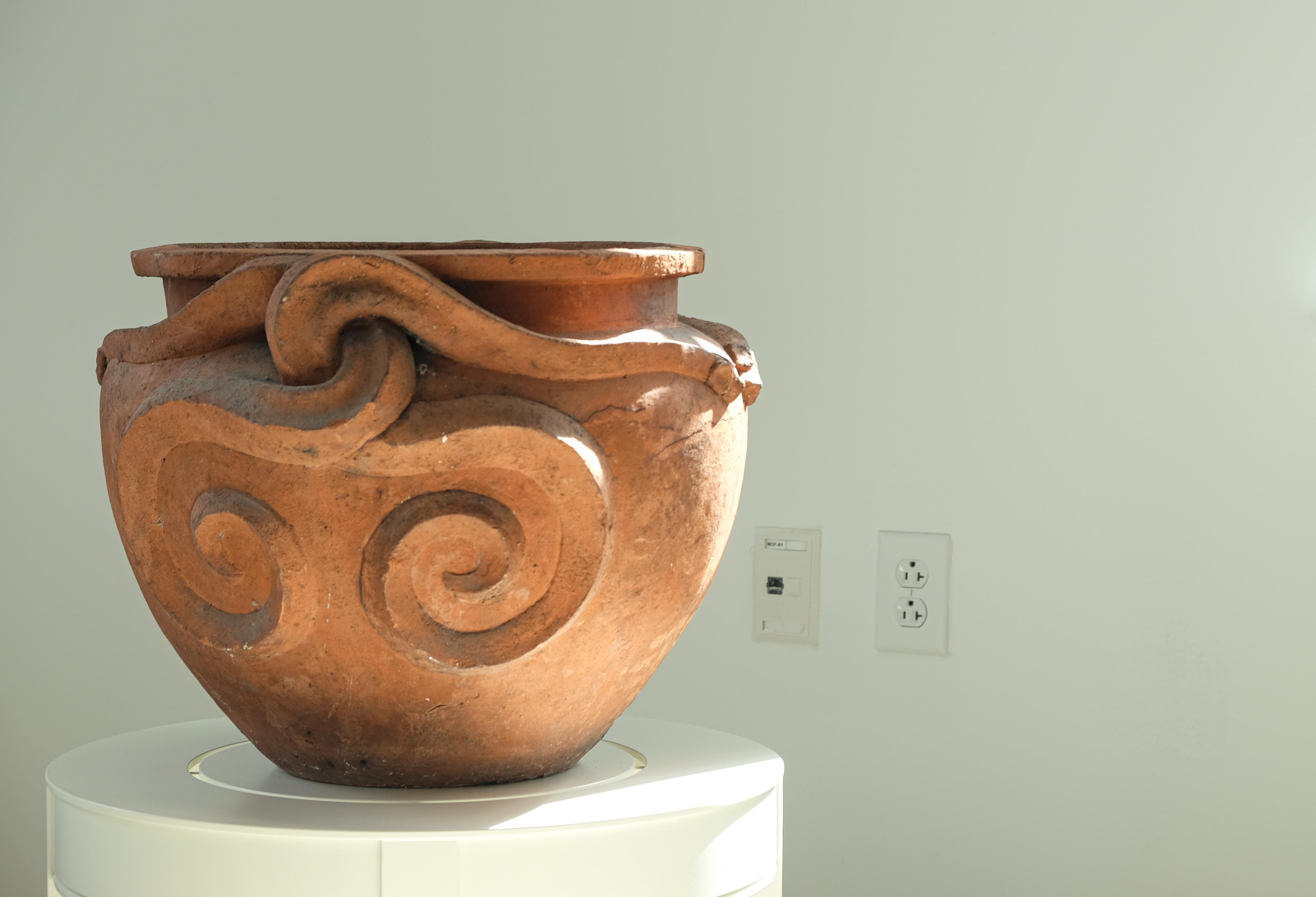 Pair of Terracotta Compton Snake Pots 3
