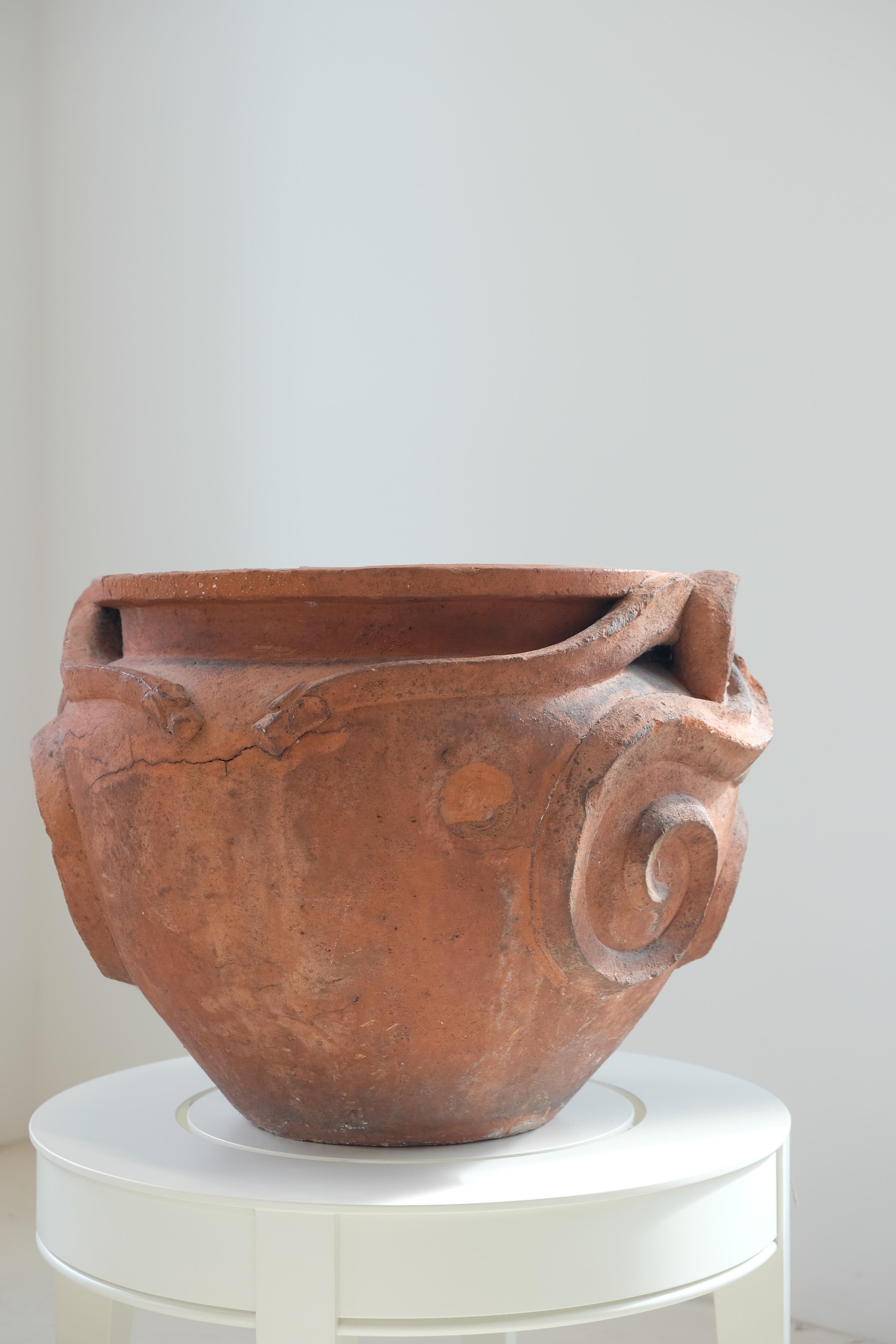 Pair of Terracotta Compton Snake Pots 5