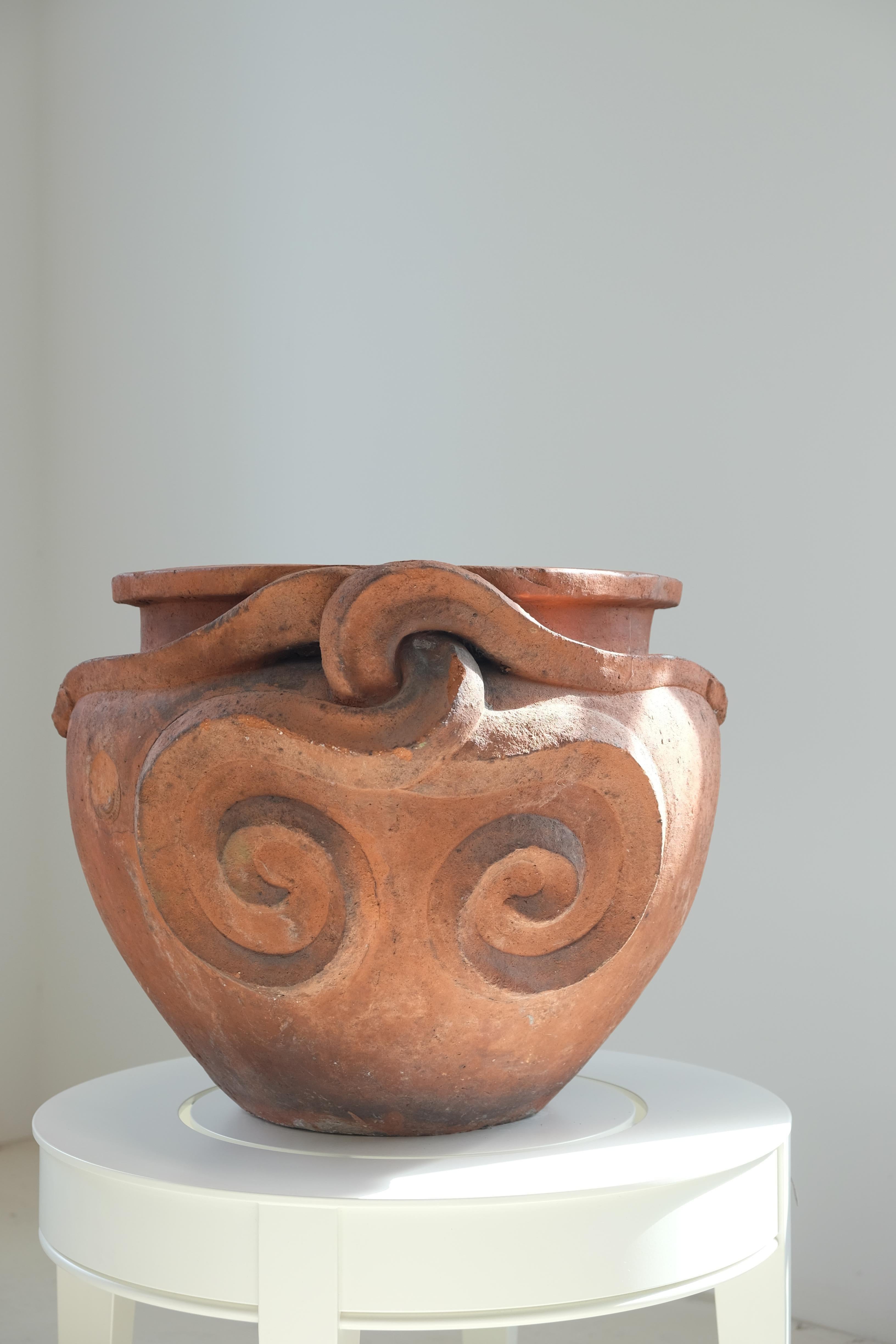Pair of Terracotta Compton Snake Pots 6