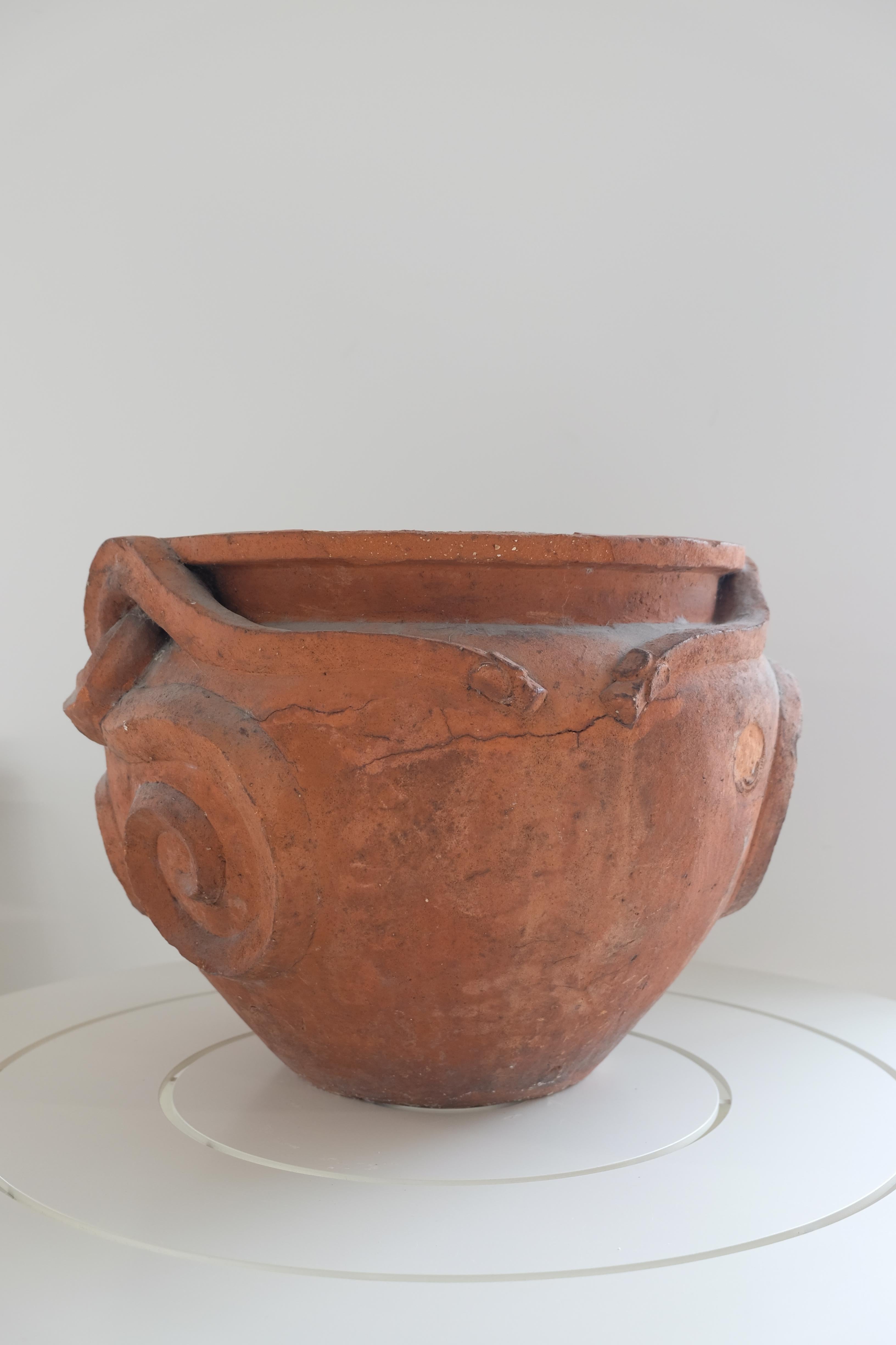 Pair of Terracotta Compton Snake Pots 2