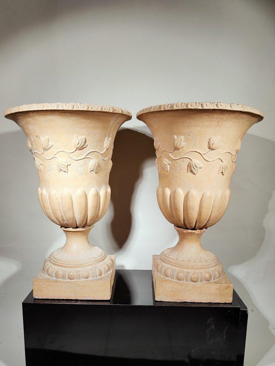 Paar Terrakotta-Tasse aus dem 19., 1846 datiertes Paar im Angebot 7