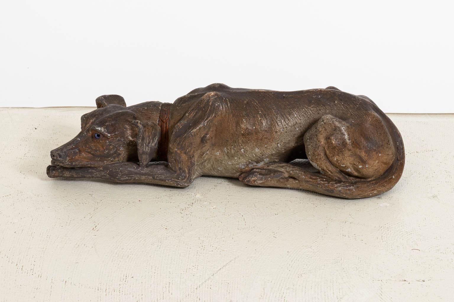 20th Century Pair of Terracotta Dog Statues