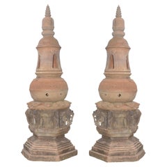 Pair of Terracotta Lanterns