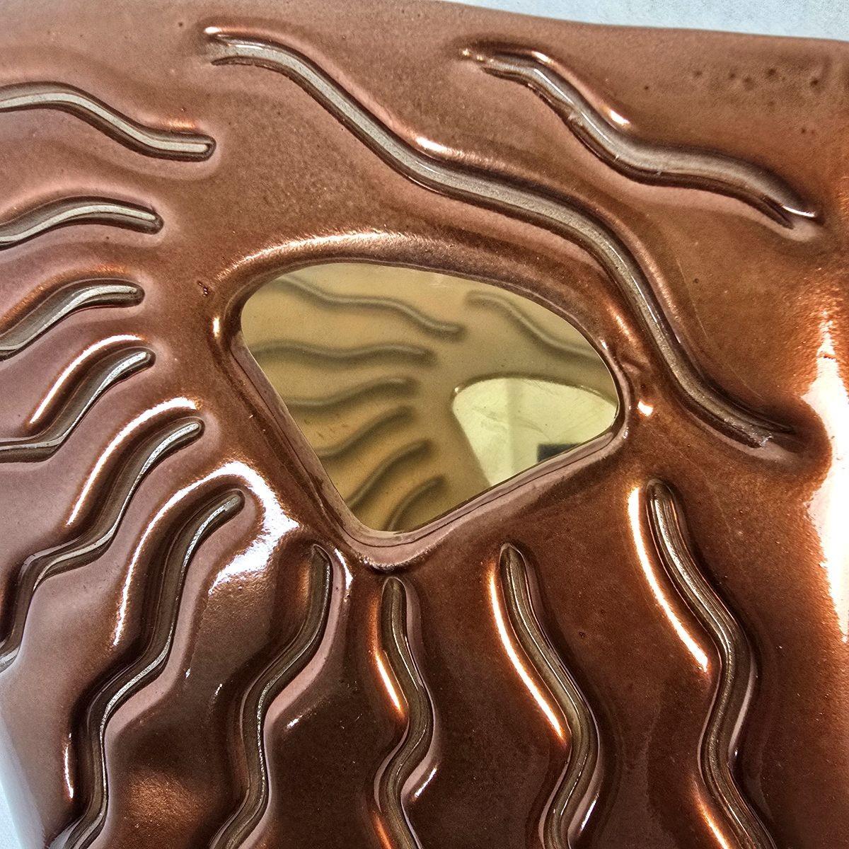 Coppia di appliques in vetro di Murano in terracotta in vendita 1