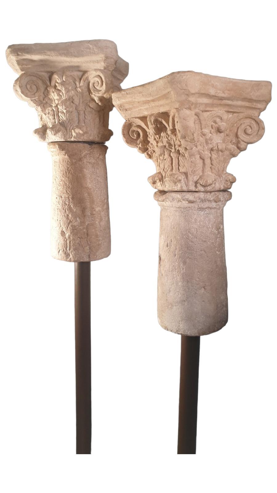 Paar Terrakotta- oder ähnliche Säulen aus dem 20. Jahrhundert im Angebot 4