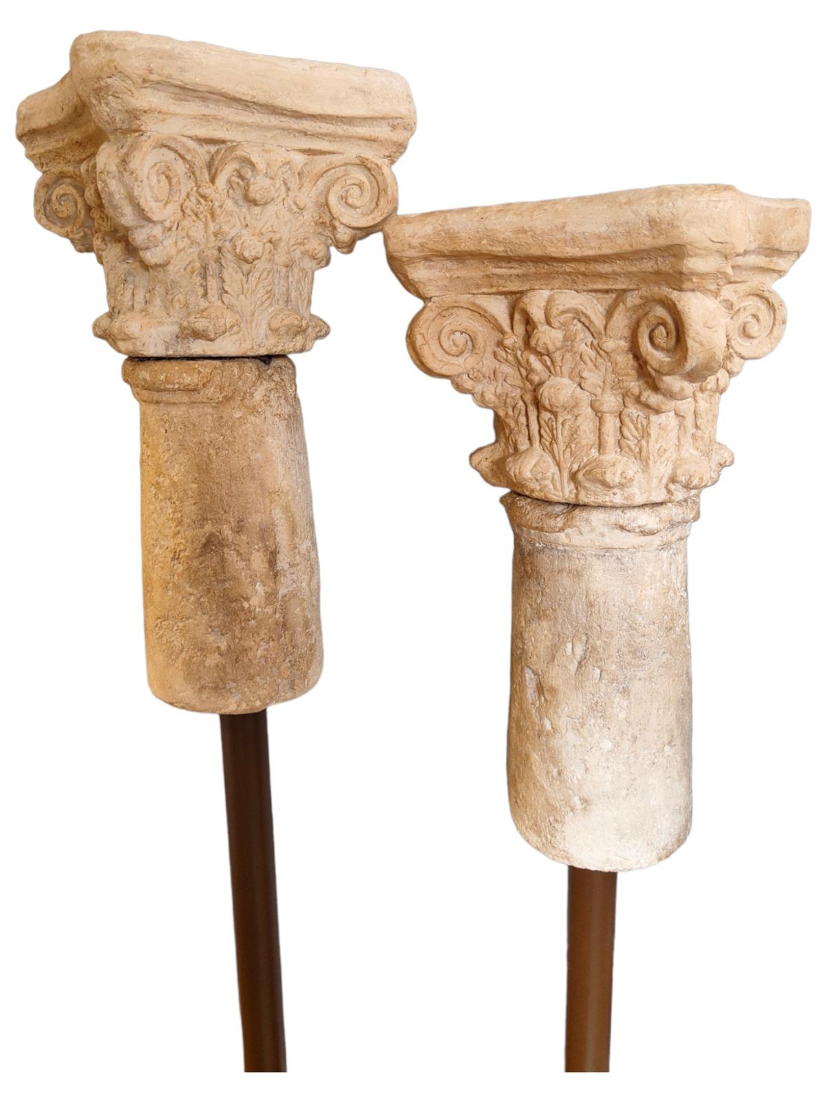 Pair of Terracotta or Similar Columns from the 20th Century For Sale 1