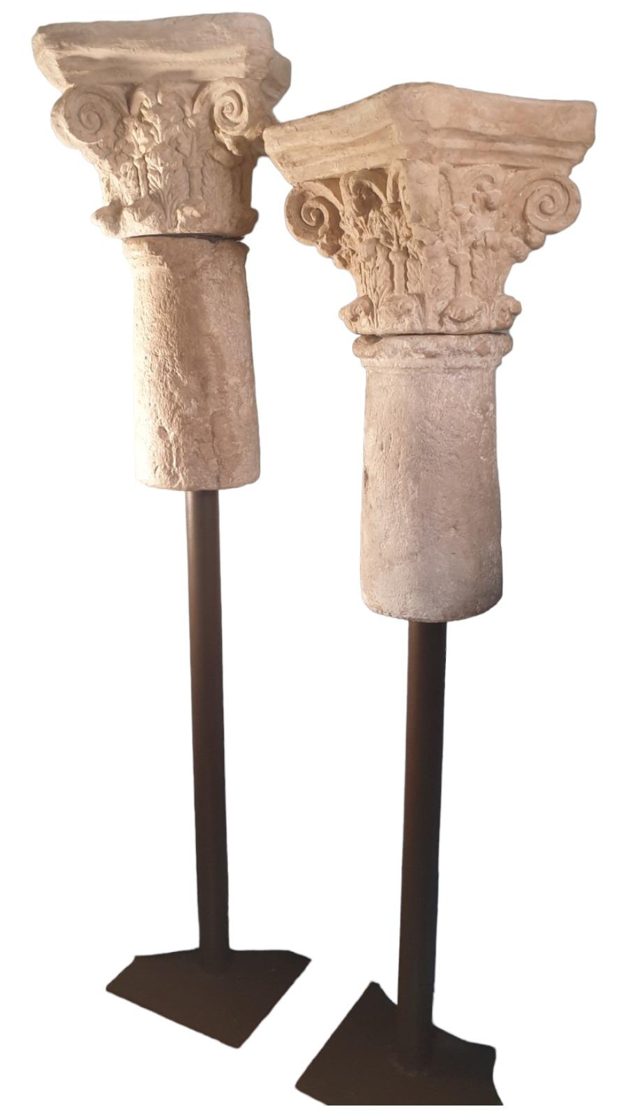 Paar Terrakotta- oder ähnliche Säulen aus dem 20. Jahrhundert im Angebot 3