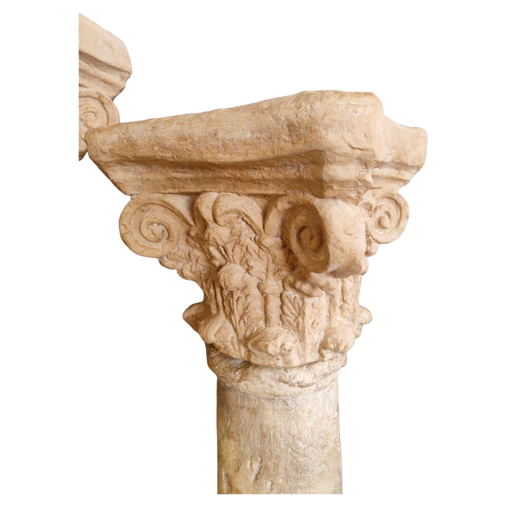 Pair of Terracotta or Similar Columns from the 20th Century For Sale