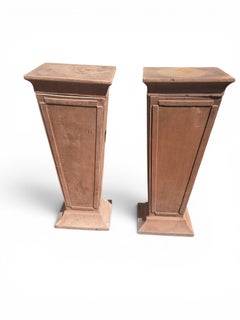 Pair of Terracotta Pedestals, 1950s