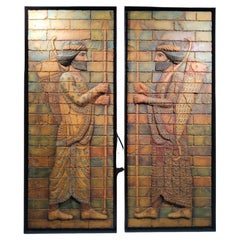 Pair of Terracotta Reliefs of Persian Archers, Mid-20th Century