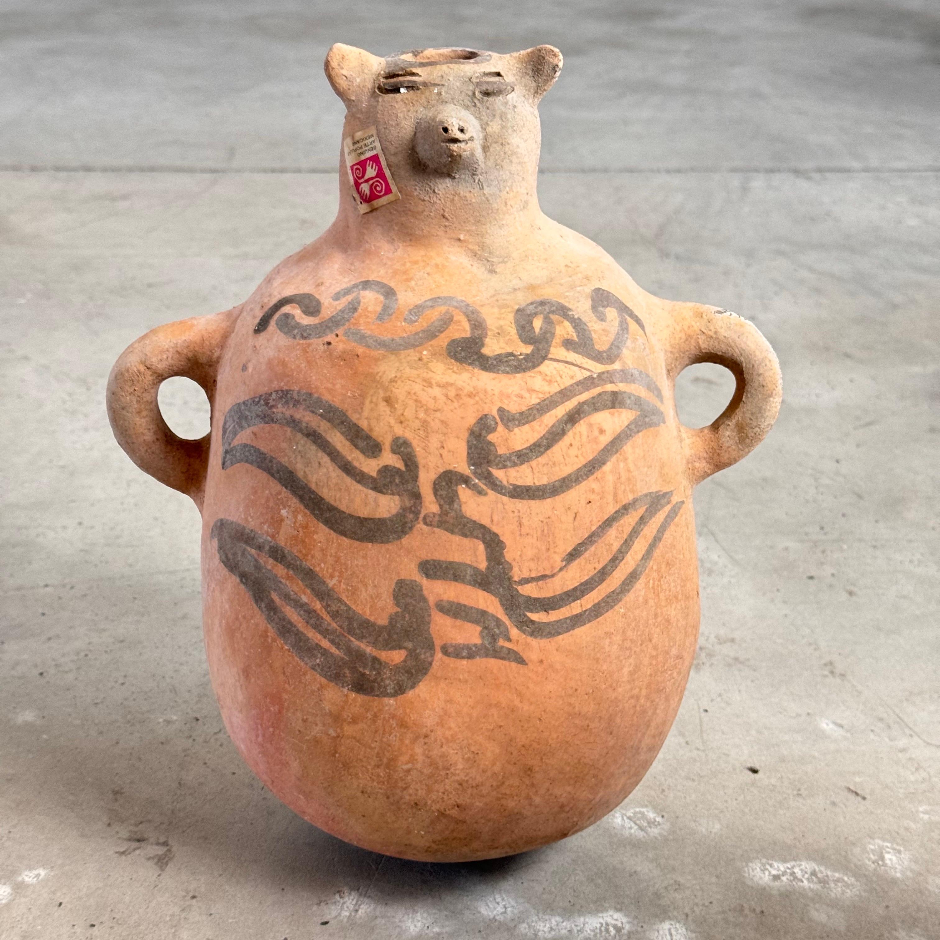 Mid-Century moderno Coppia di brocche in corda di terracotta dal Messico, anni '70 in vendita