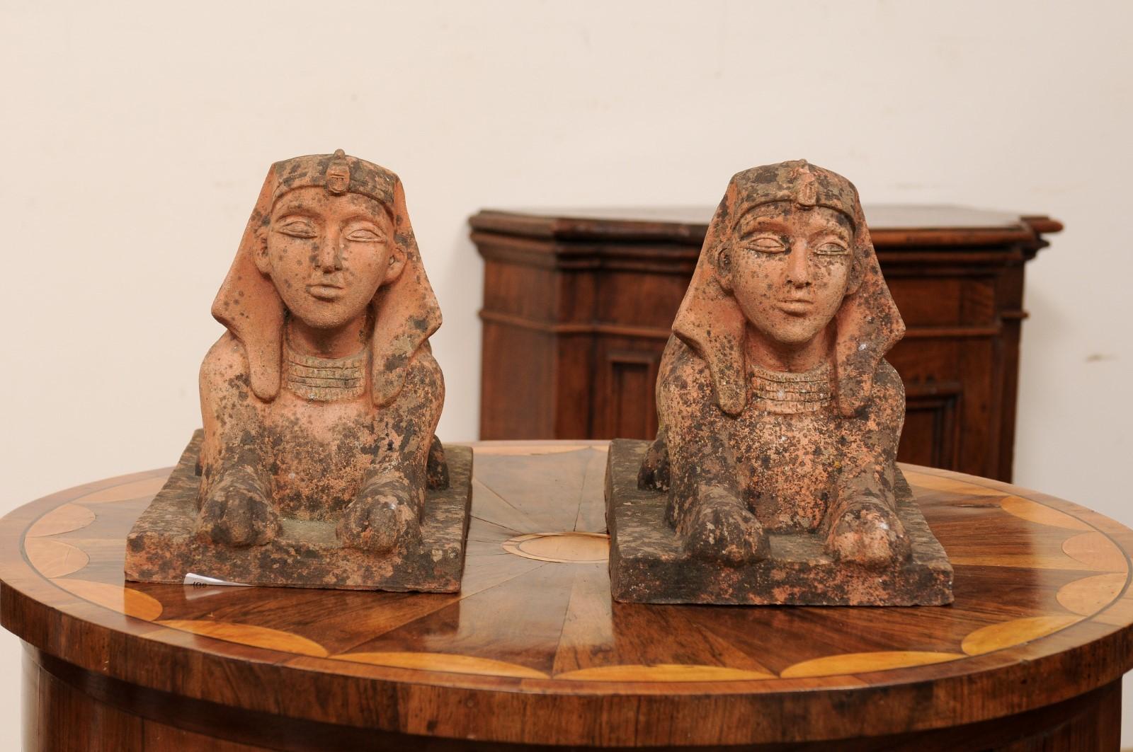 Pair of Terracotta Sphinxes, 20th Century Italy 8