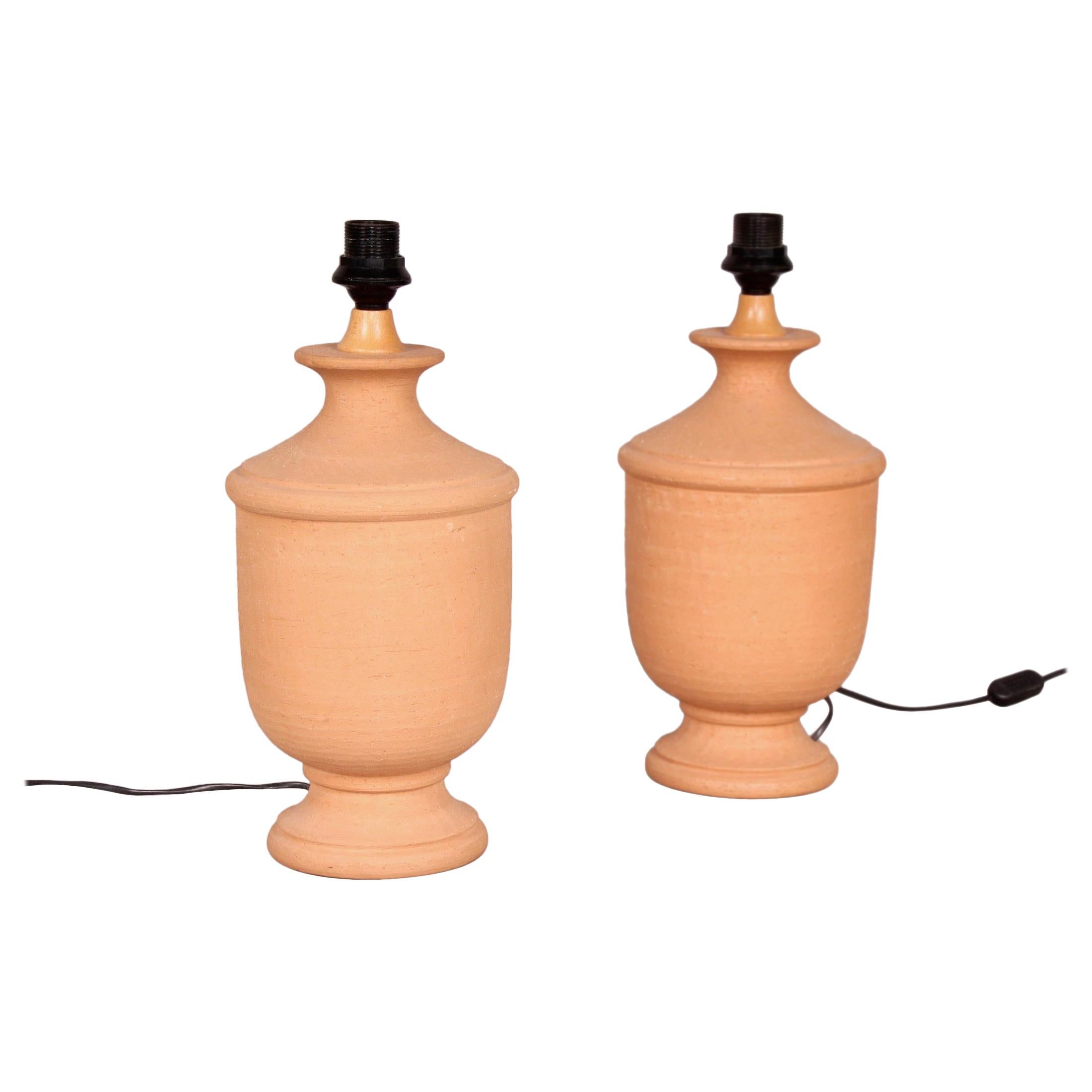 Pair of Terracotta Table Lamp