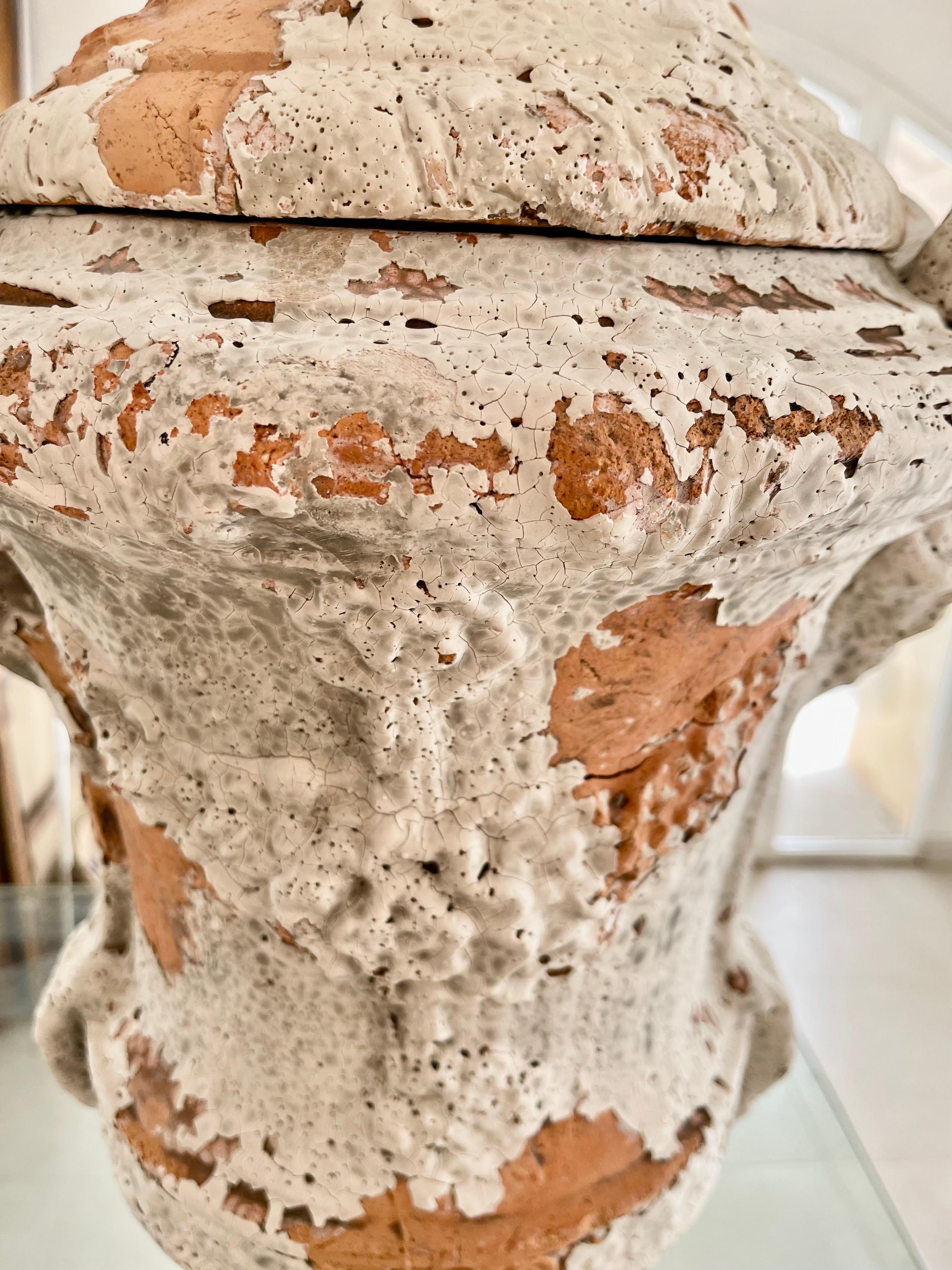 Terracotta Coppia di vasi in terracotta Urnes castle , Spagna XIXs in vendita