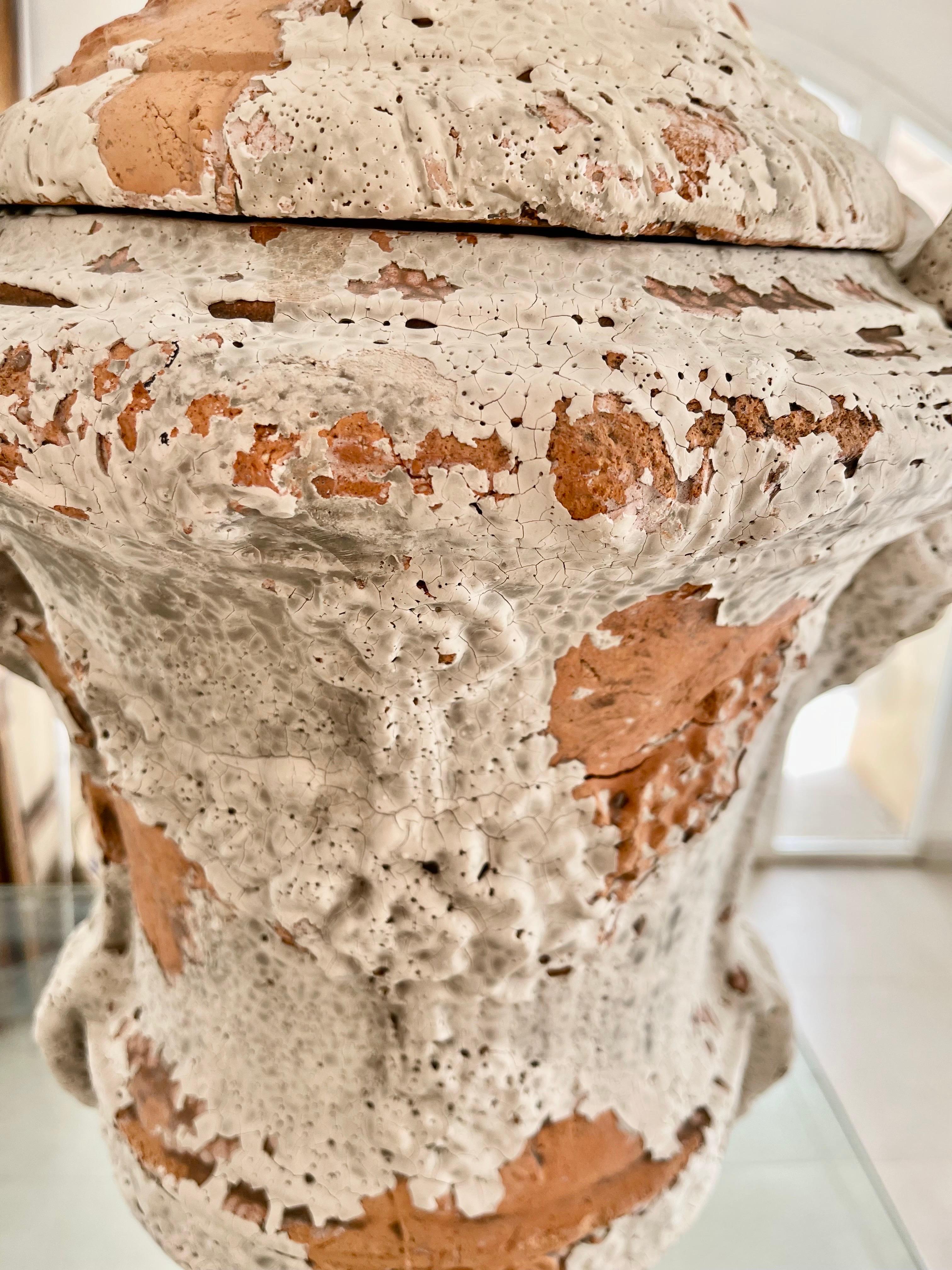 Pair of Terracotta Urnes Vases castle , spain XIXs For Sale 1