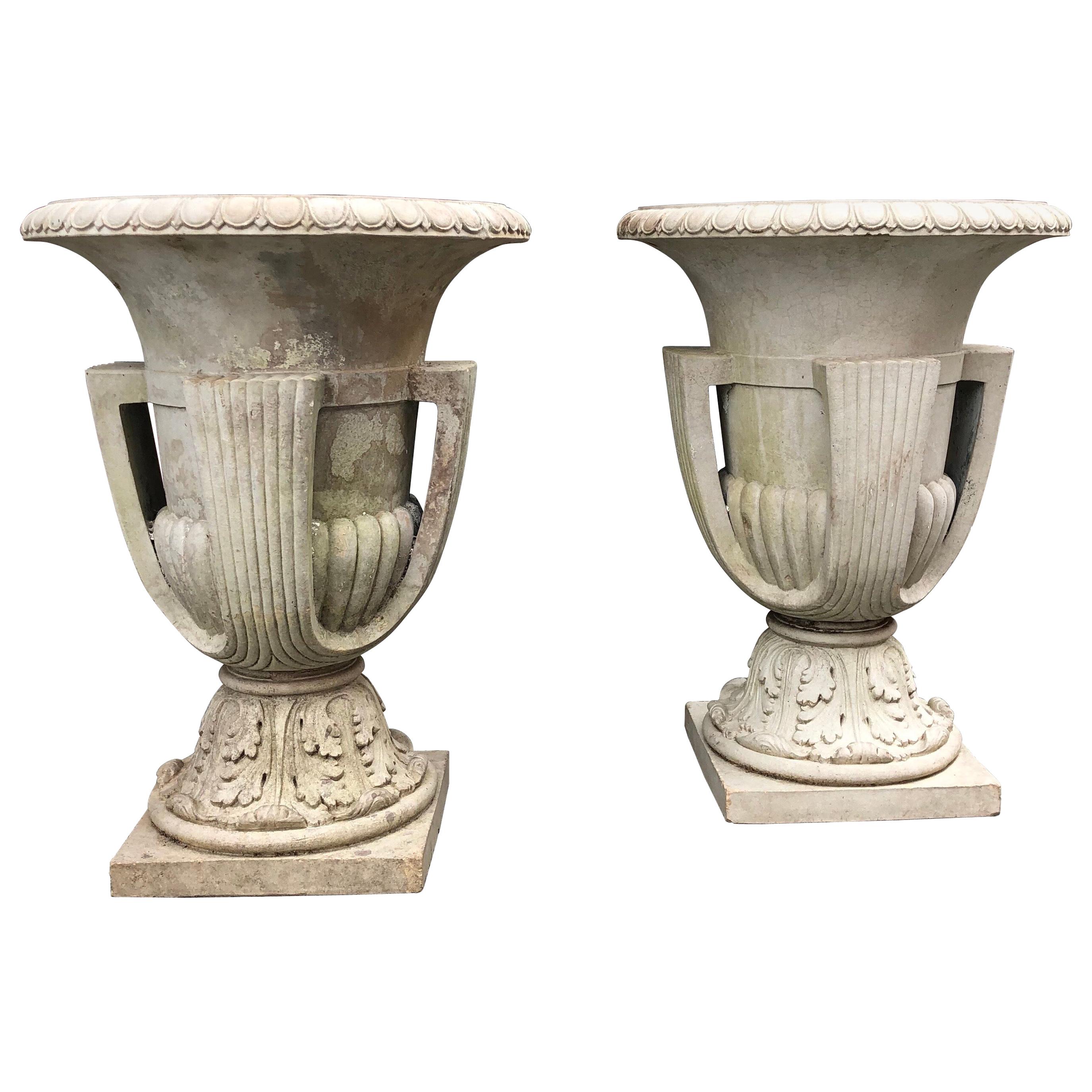 Pair of Terracotta Urns, Signed Galloway Pottery Philadelphia