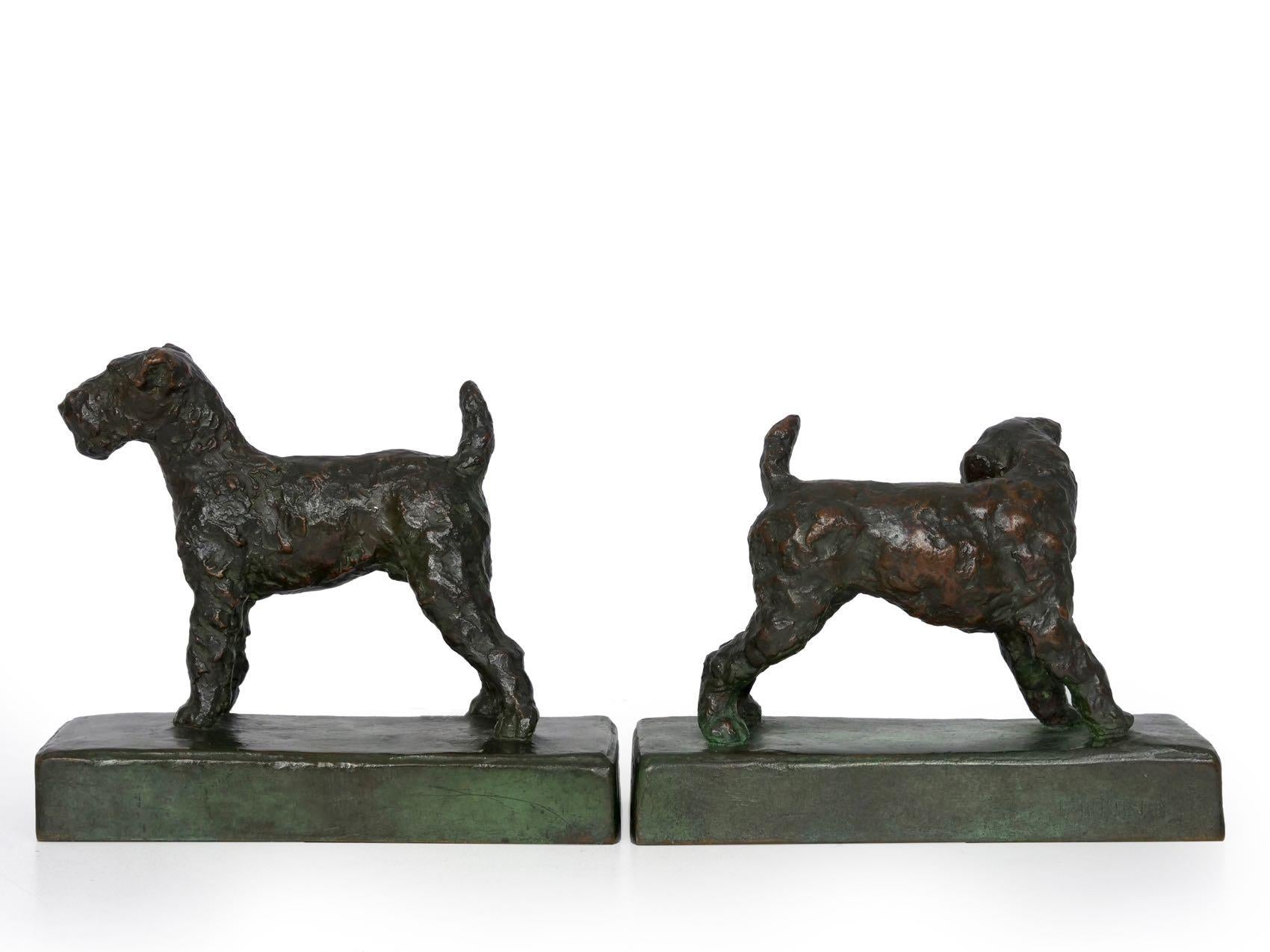 CAST IRON TERRIER BOOKENDS VINTAGE STYLE Fox Terrier. Parson Jack Russell 