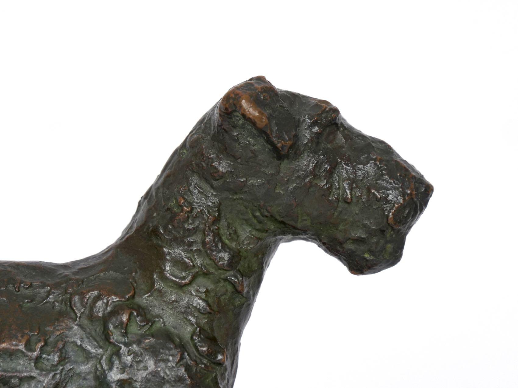“Pair of Terriers” Bronze Sculpture Bookends by Edith B. Parsons and Gorham Co. 2
