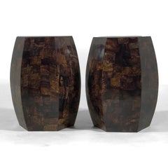 Pair of Tessellated Penshell Side Tables by Maitland Smith