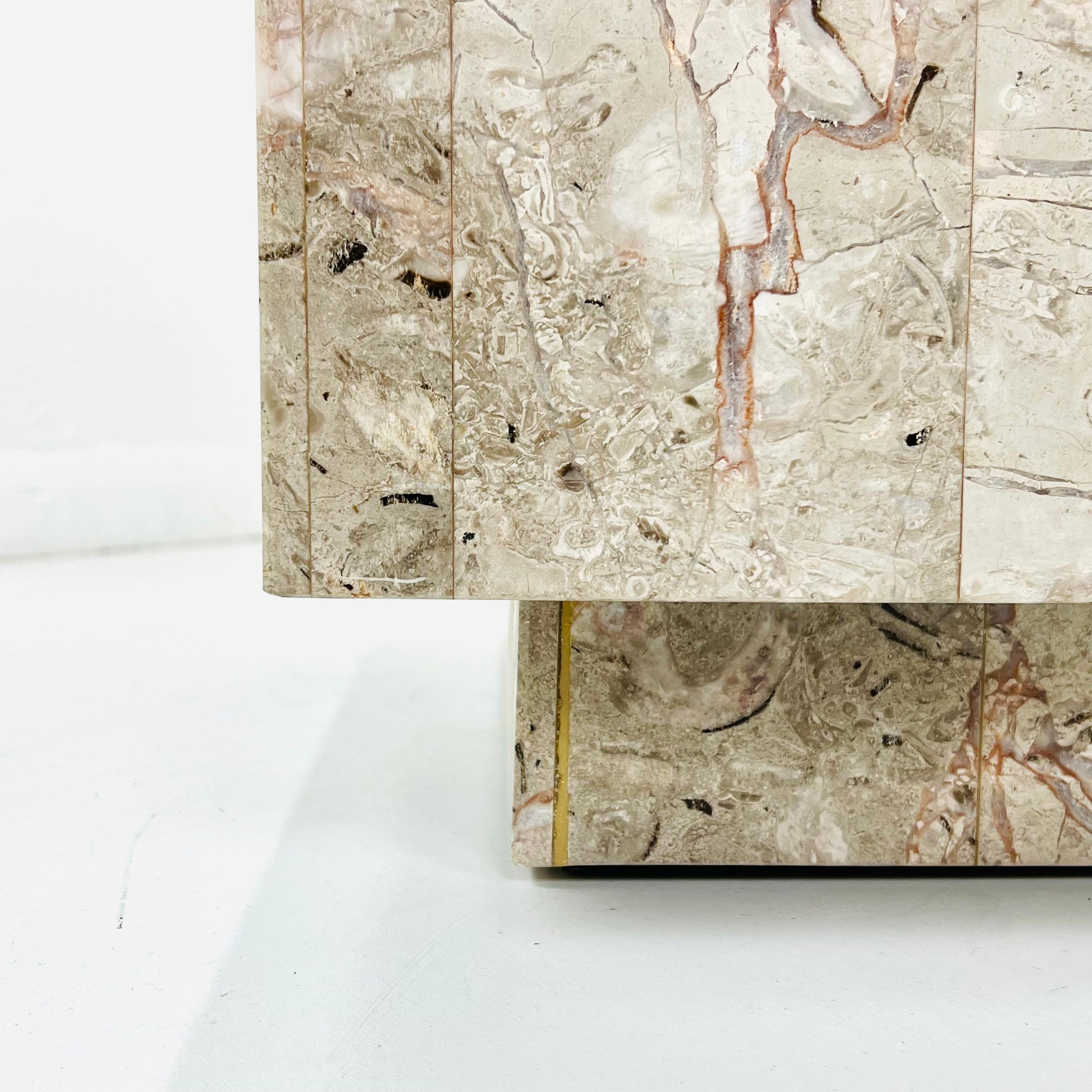 Pair of Tessellated Quartzite Cube End Tables For Sale 6