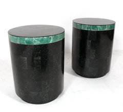 Pair of Tessellated Stone End Tables circa 1980s