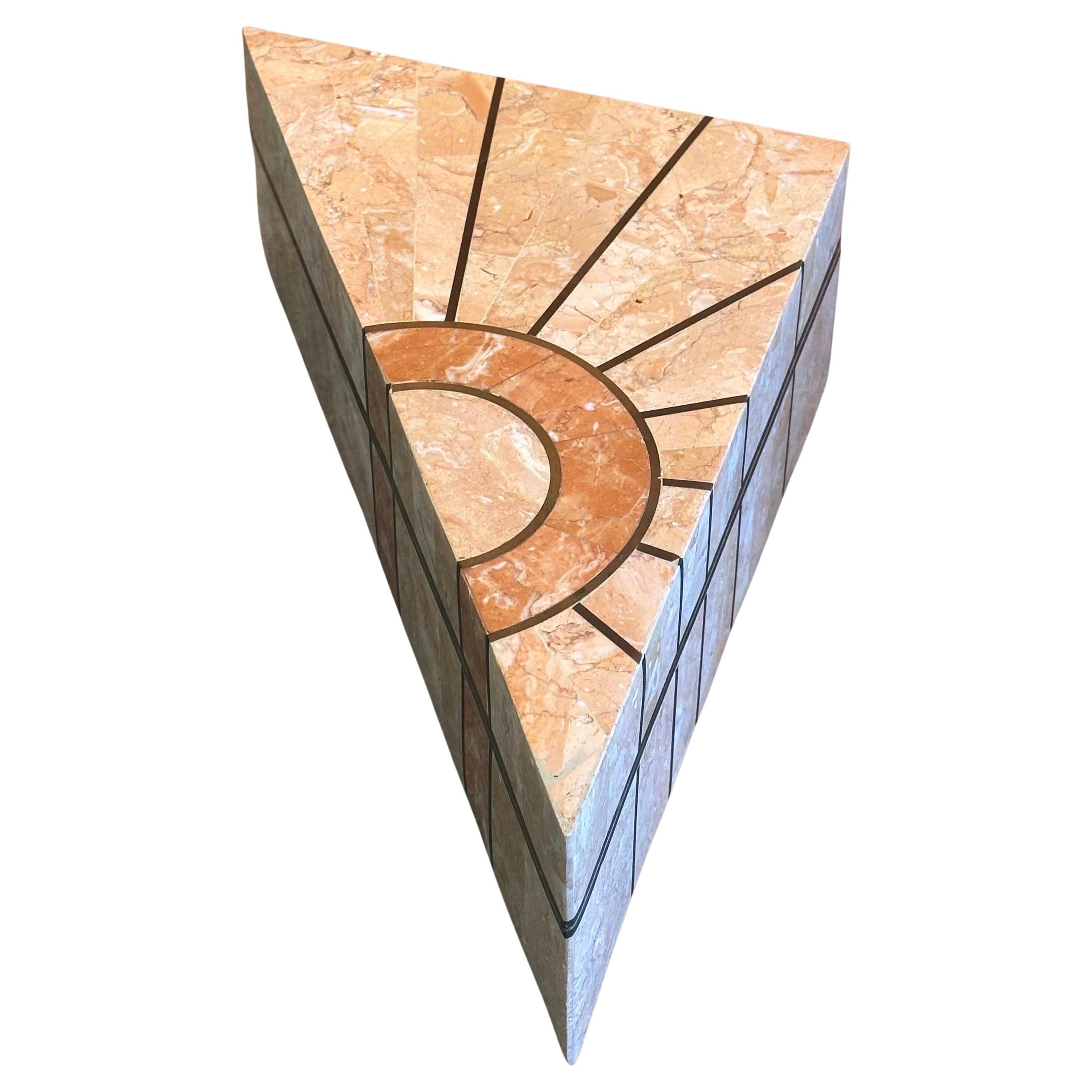 20th Century Pair of Tessellated Stone Triangular Boxes by Robert Marcius for Casa Bique For Sale