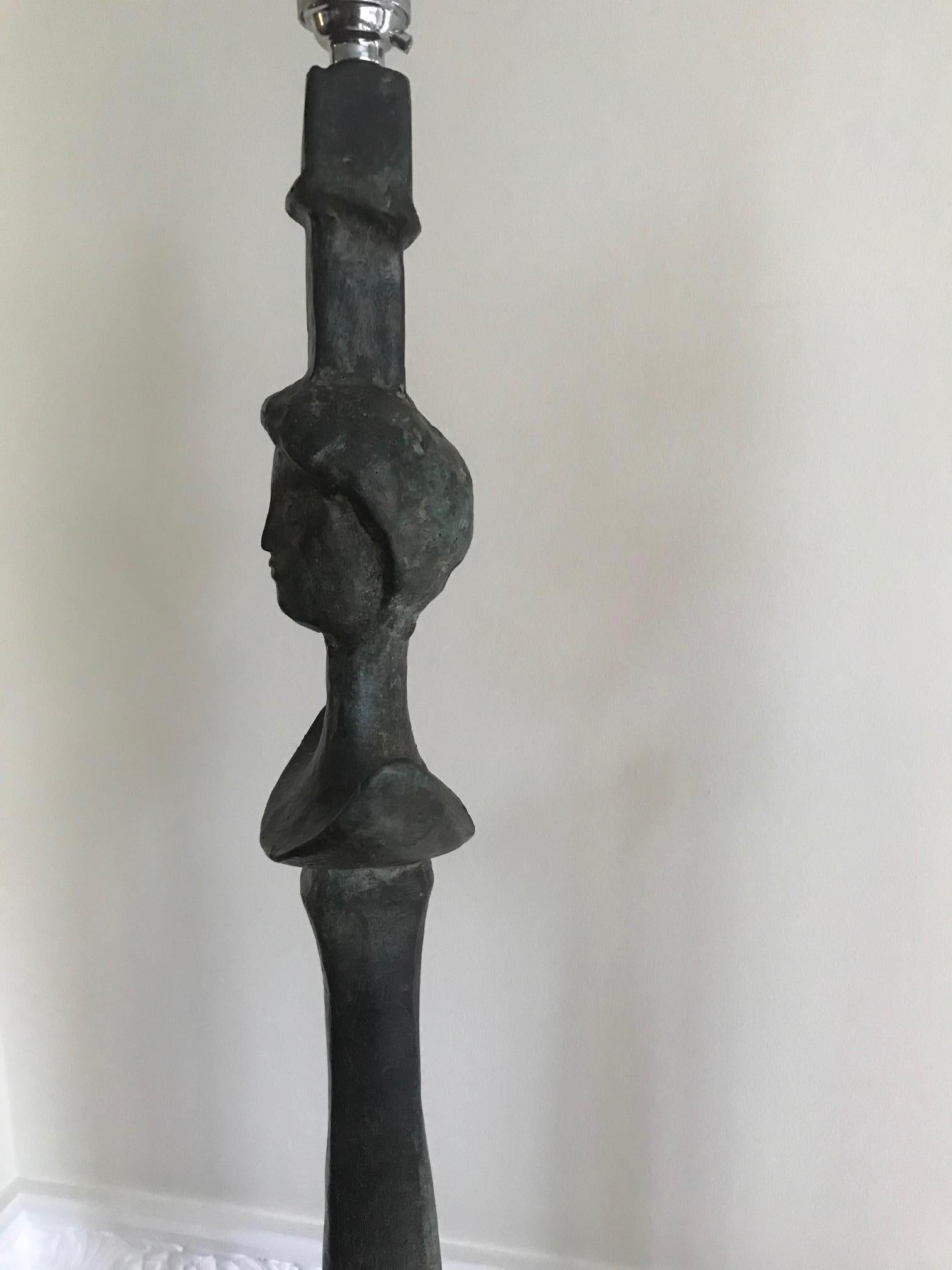 Pair of Tete de Femme Floor Lamps after Alberto Giacometti For Sale 2