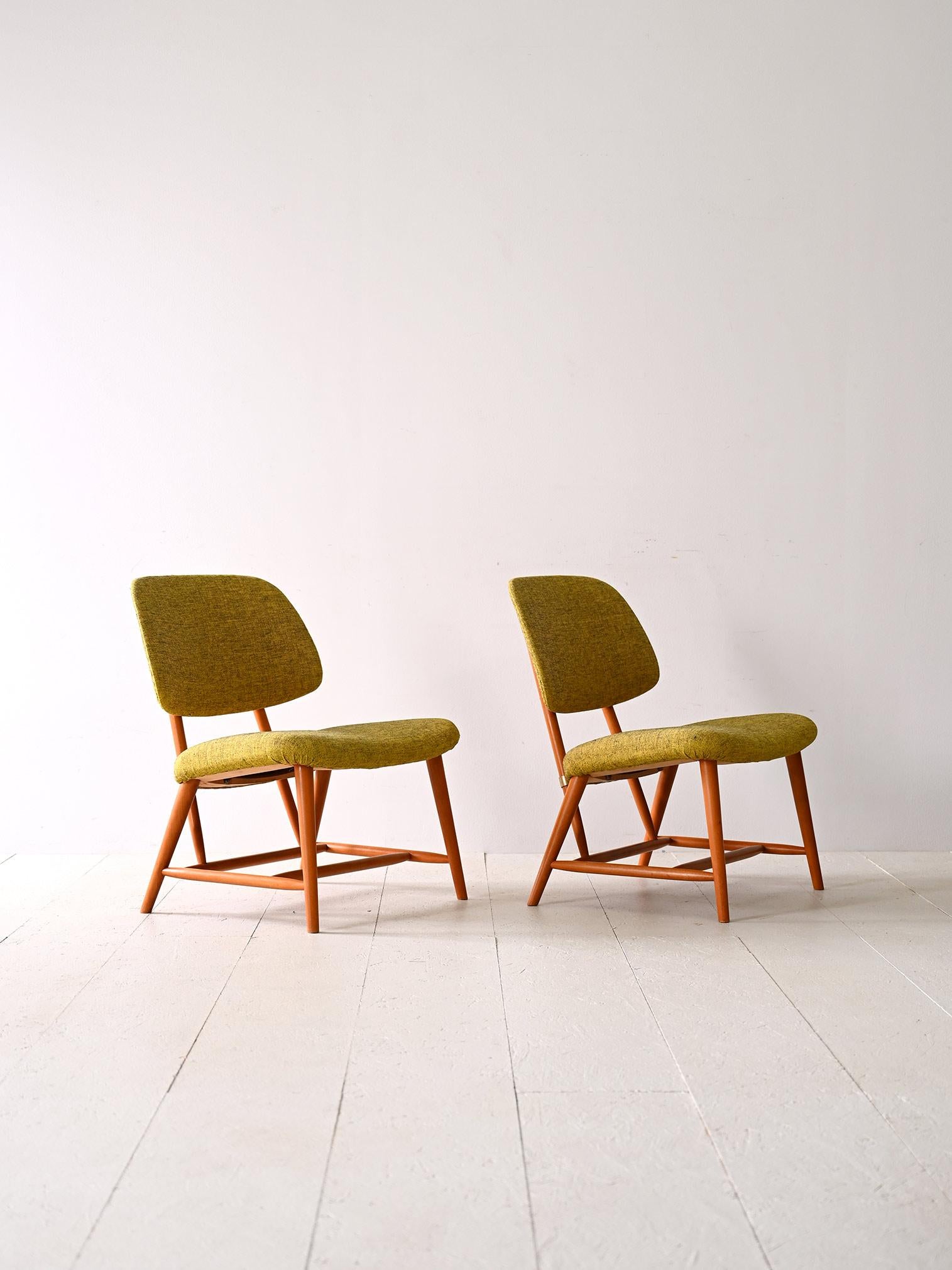 Scandinavian Modern Pair of 'TeVe' armchairs by Alf Svensson