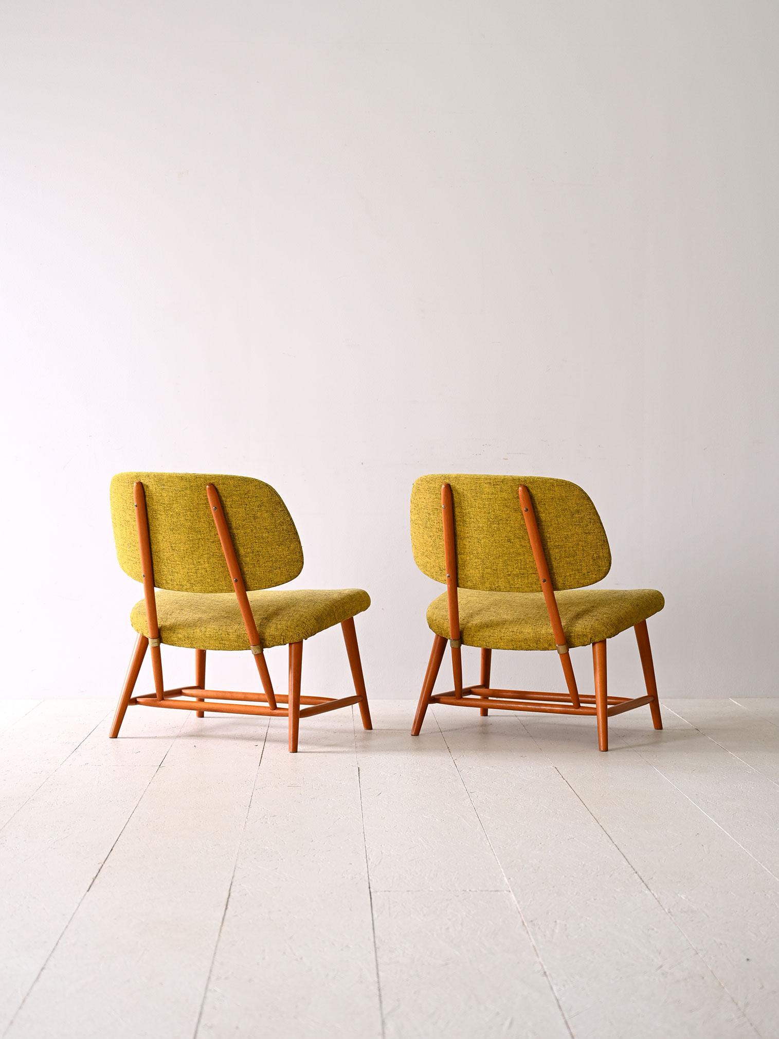 Swedish Pair of 'TeVe' armchairs by Alf Svensson