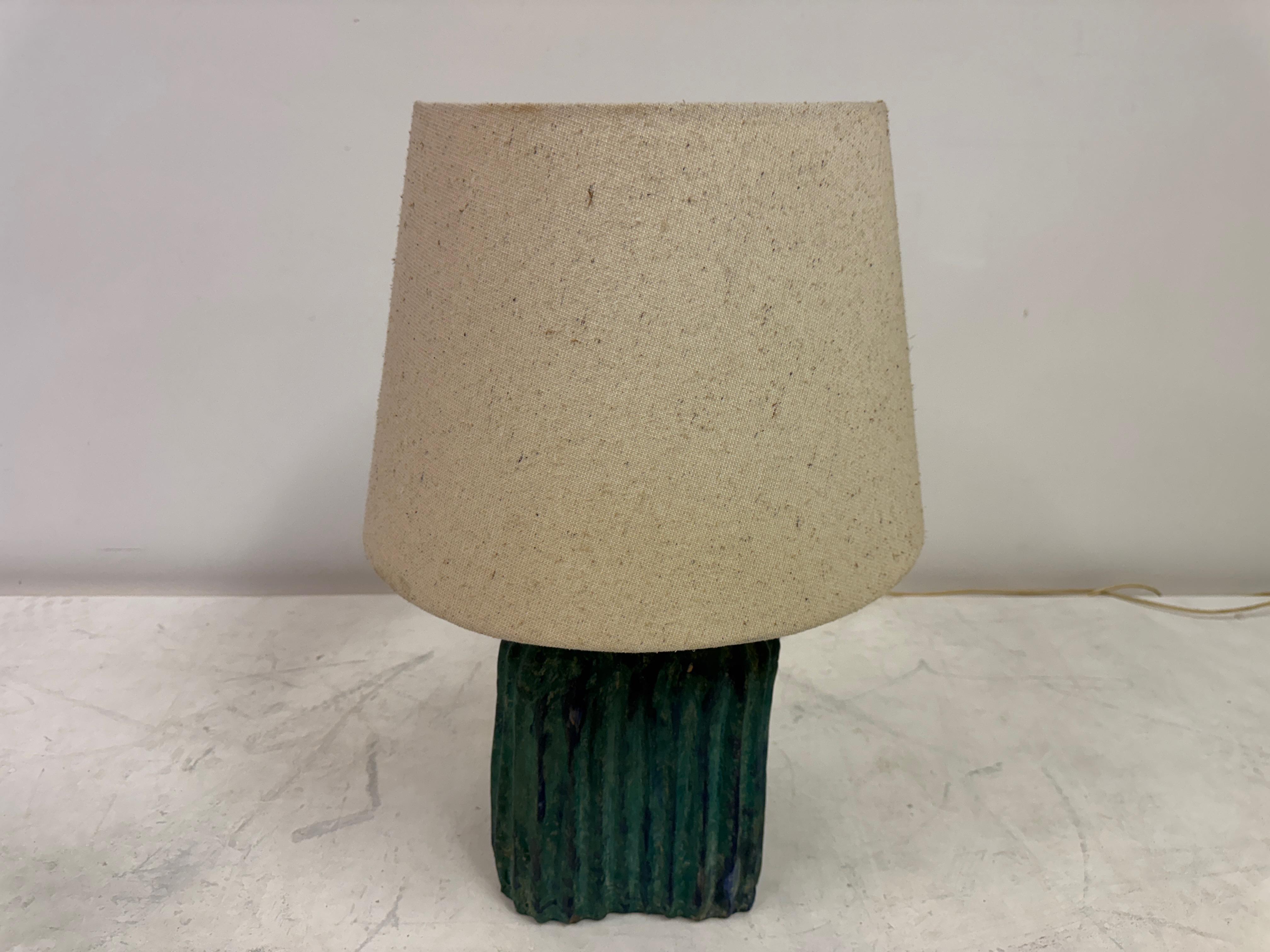 Paire de lampes de table en céramique texturée, Italie, années 1970 en vente 2