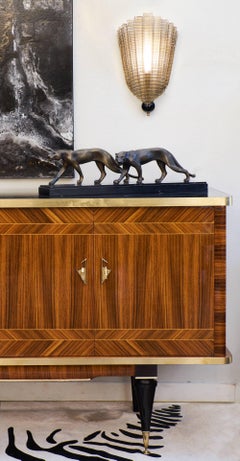 Pair of Textured Murano Glass Wall Sconces