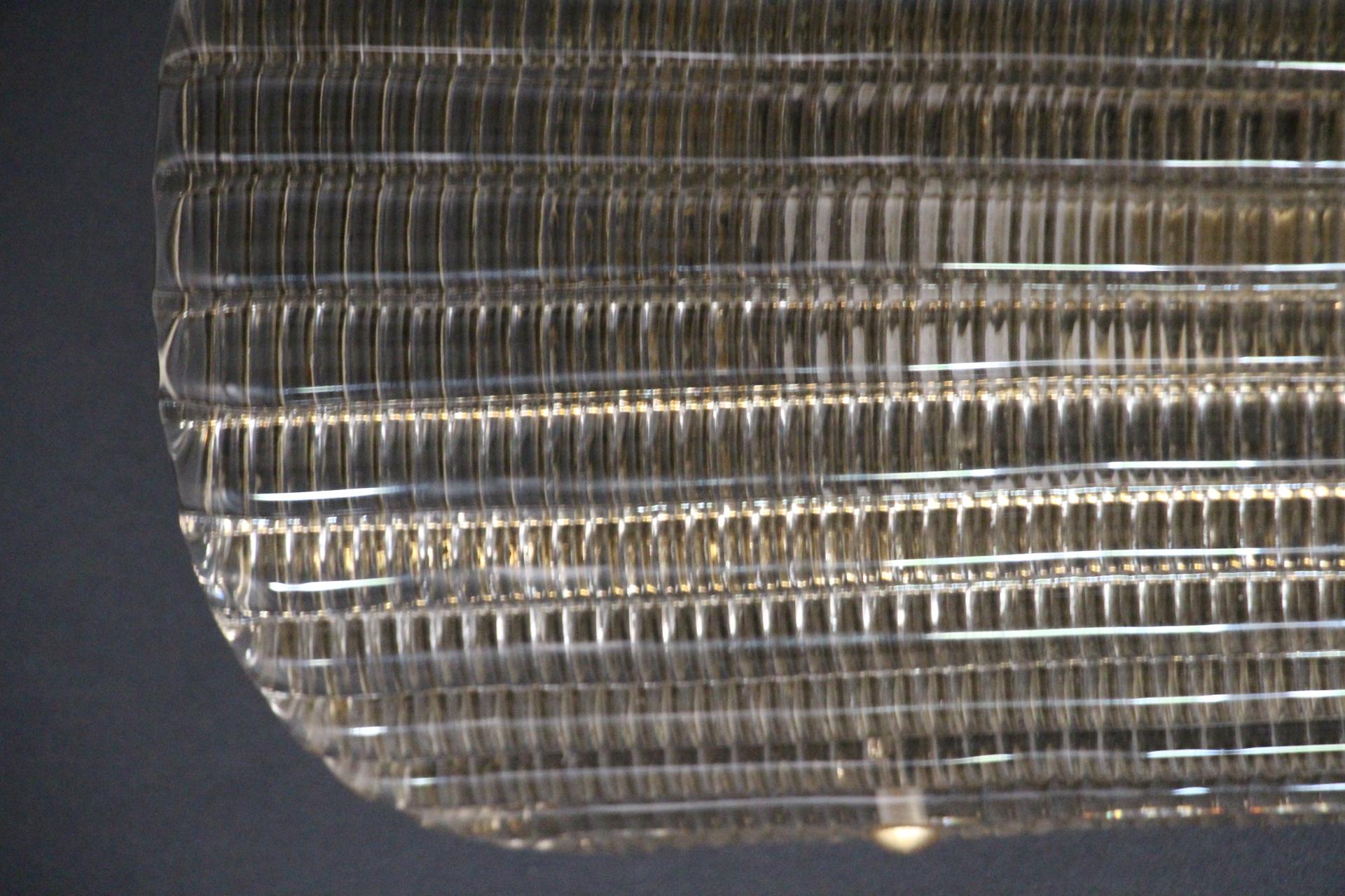 Pareja de apliques de cristal de Murano ahumado texturizado con pequeñas perlas de cristal negro en venta 1