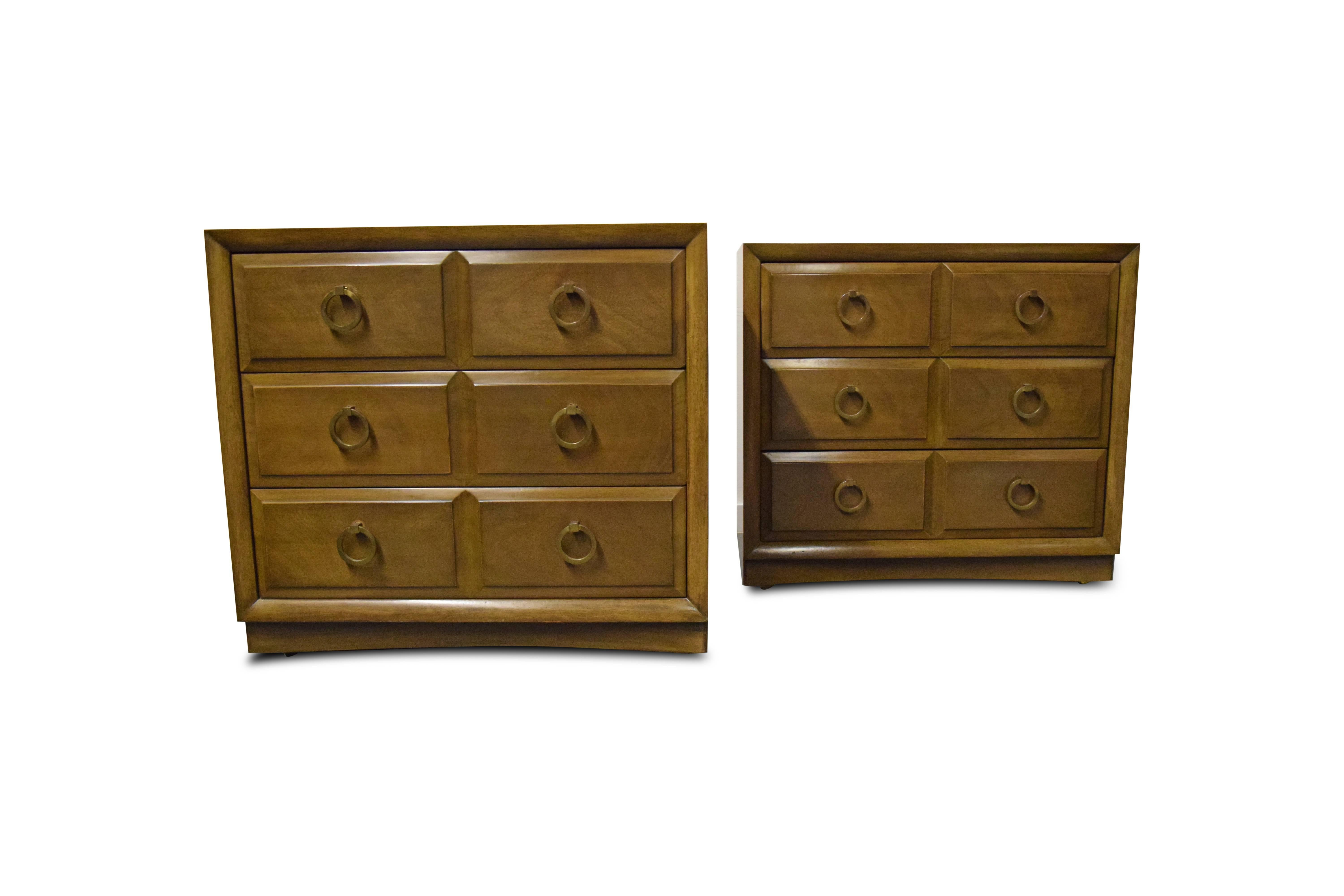 Pair of T.H. Robsjohn-Gibbings for Widdicomb Chest of Drawers In Good Condition In Middlesex, NJ