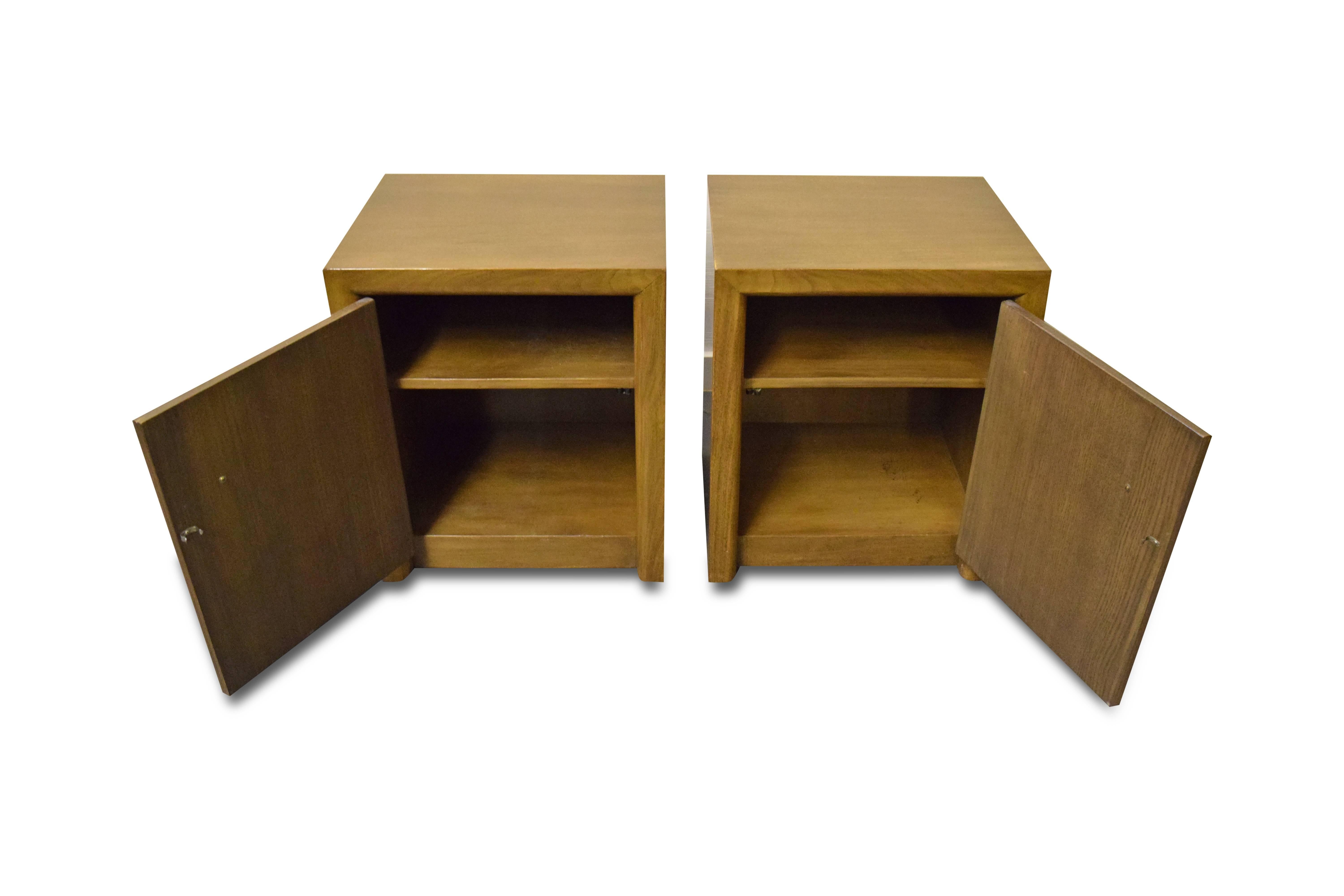 Pair of T.H. Robsjohn-Gibbings for Widdicomb nightstands.